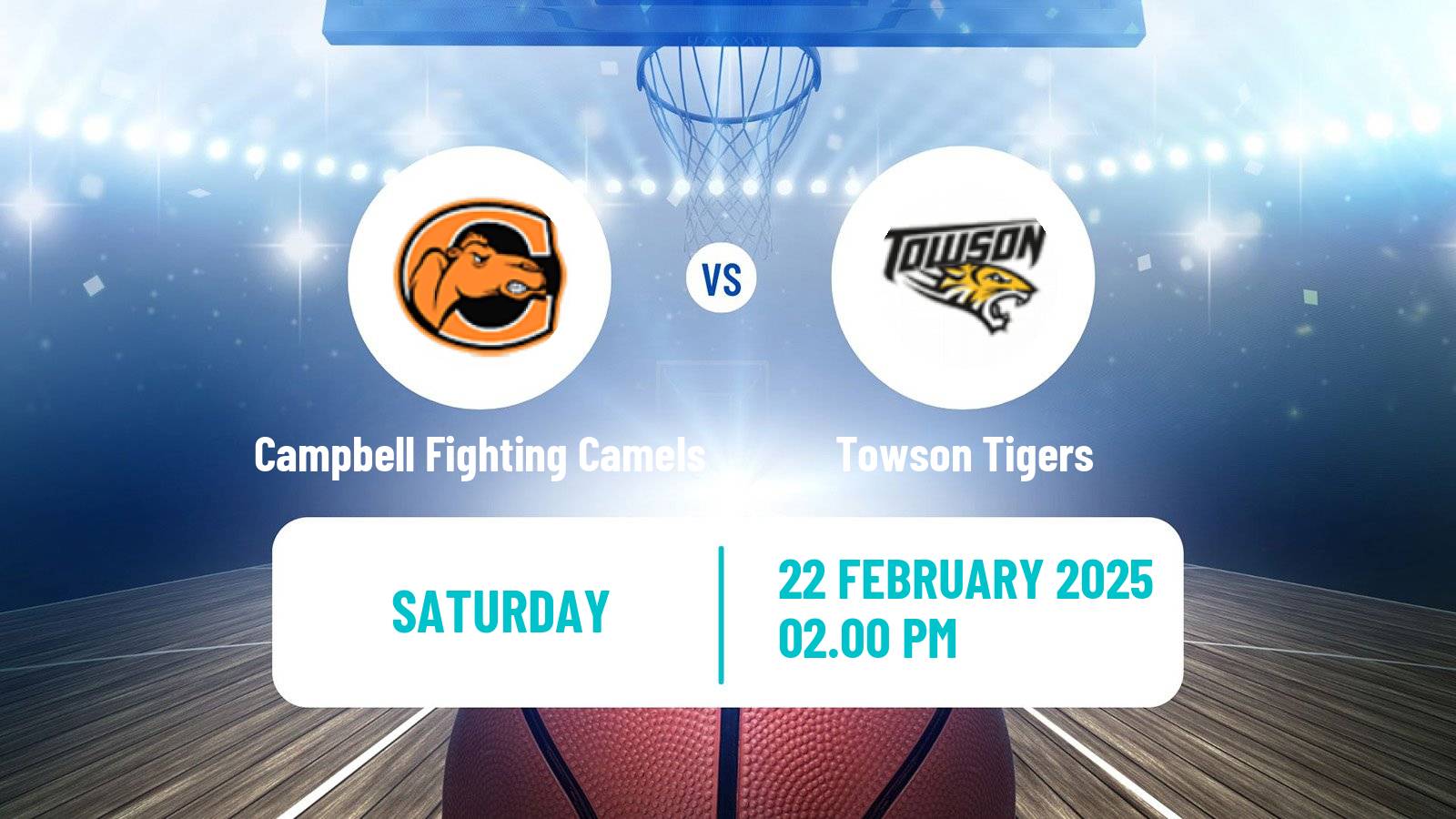 Basketball NCAA College Basketball Campbell Fighting Camels - Towson Tigers