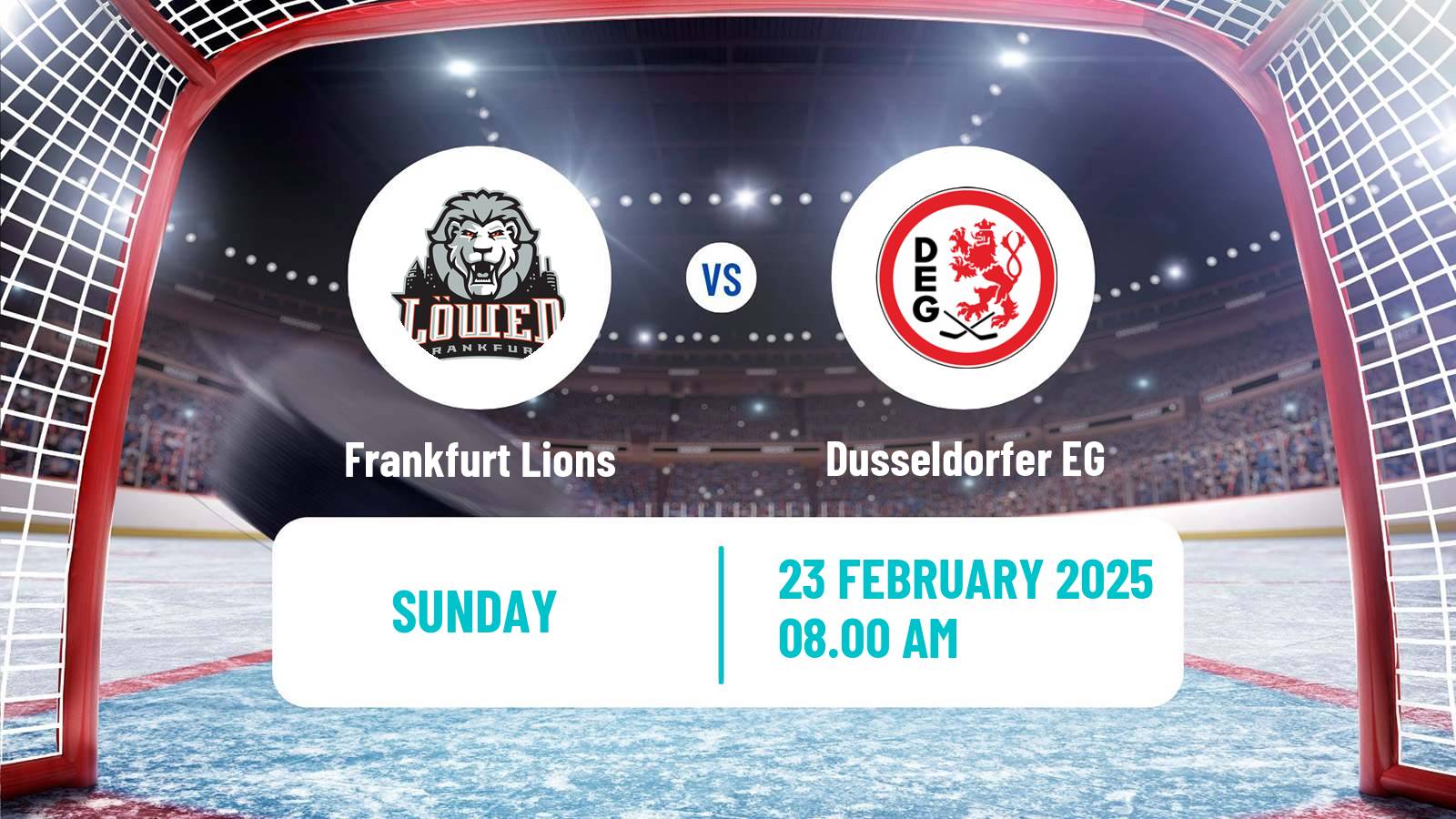 Hockey German Ice Hockey League Frankfurt Lions - Dusseldorfer EG