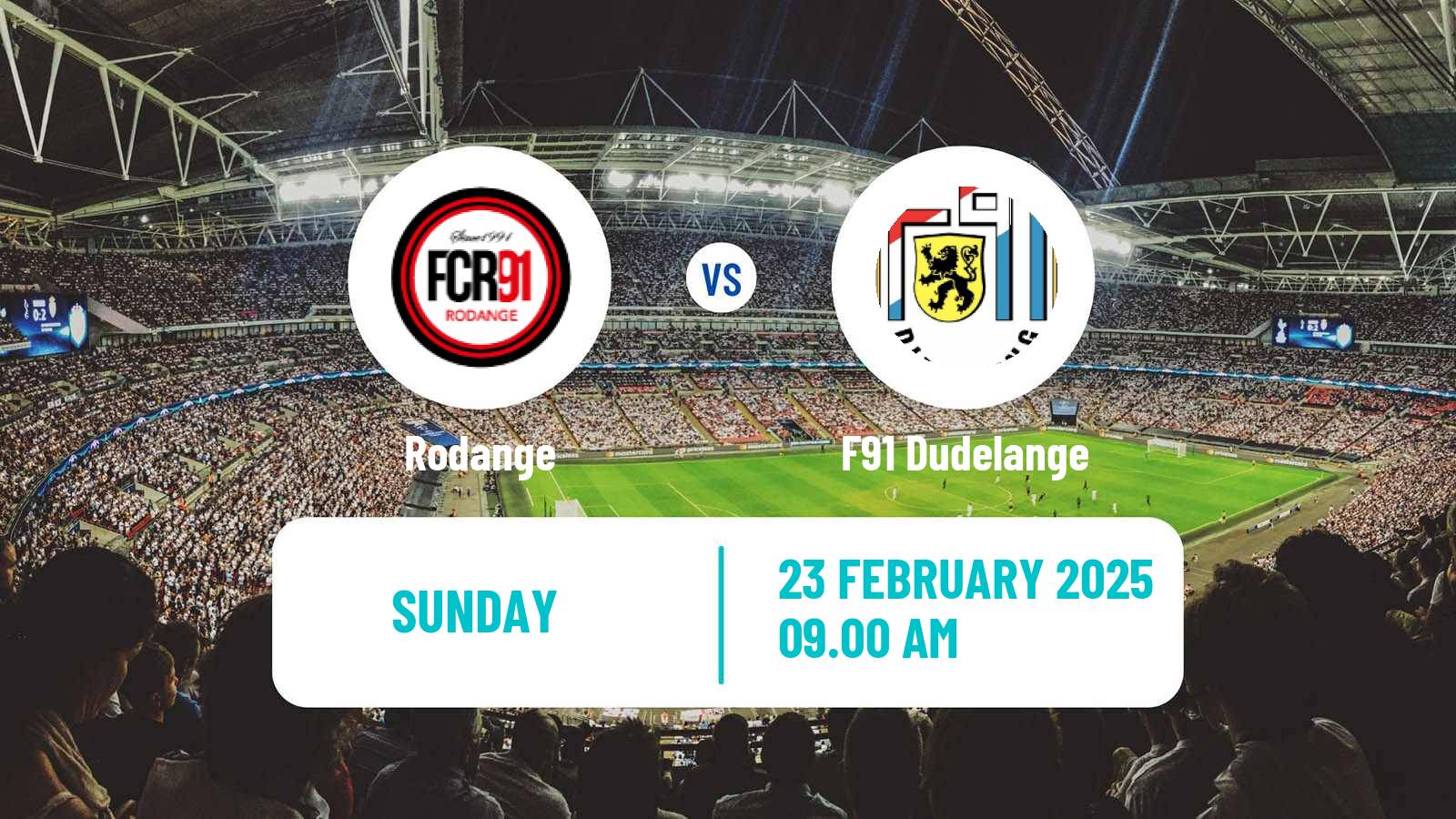 Soccer Luxembourg National Division Rodange - F91 Dudelange