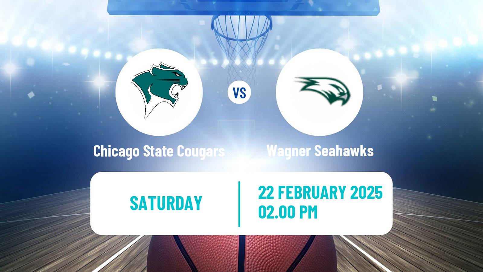 Basketball NCAA College Basketball Chicago State Cougars - Wagner Seahawks