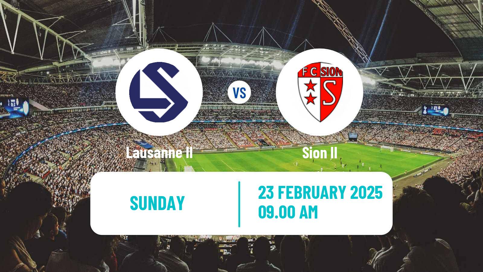 Soccer Swiss 1 Liga Classic Group 1 Lausanne II - Sion II