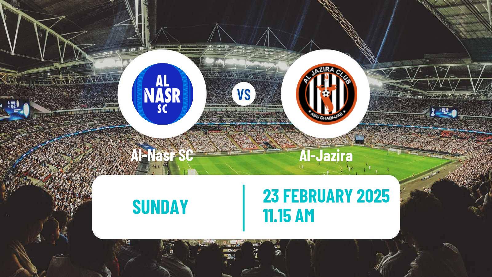 Soccer UAE Football League Al-Nasr - Al-Jazira