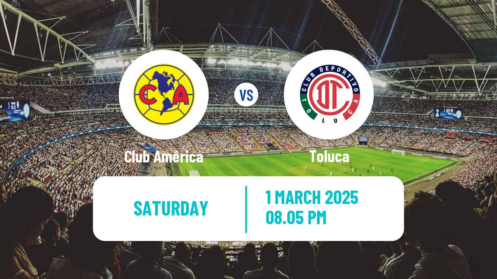 Soccer Mexican Liga MX Club América - Toluca