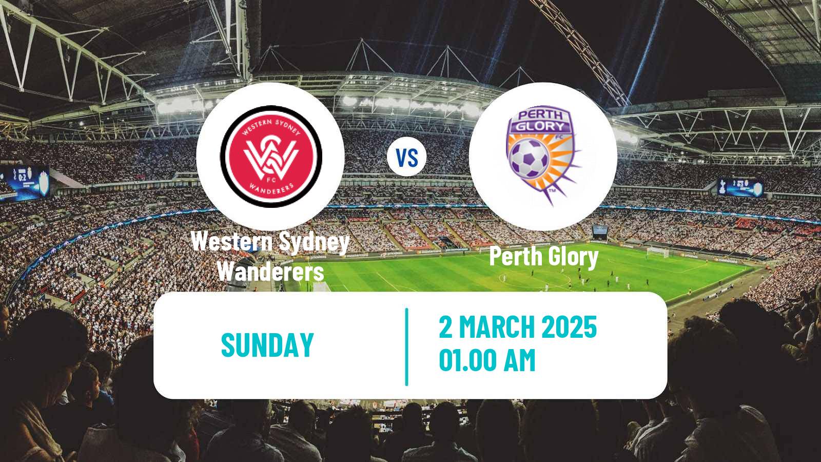 Soccer Australian A-League Western Sydney Wanderers - Perth Glory