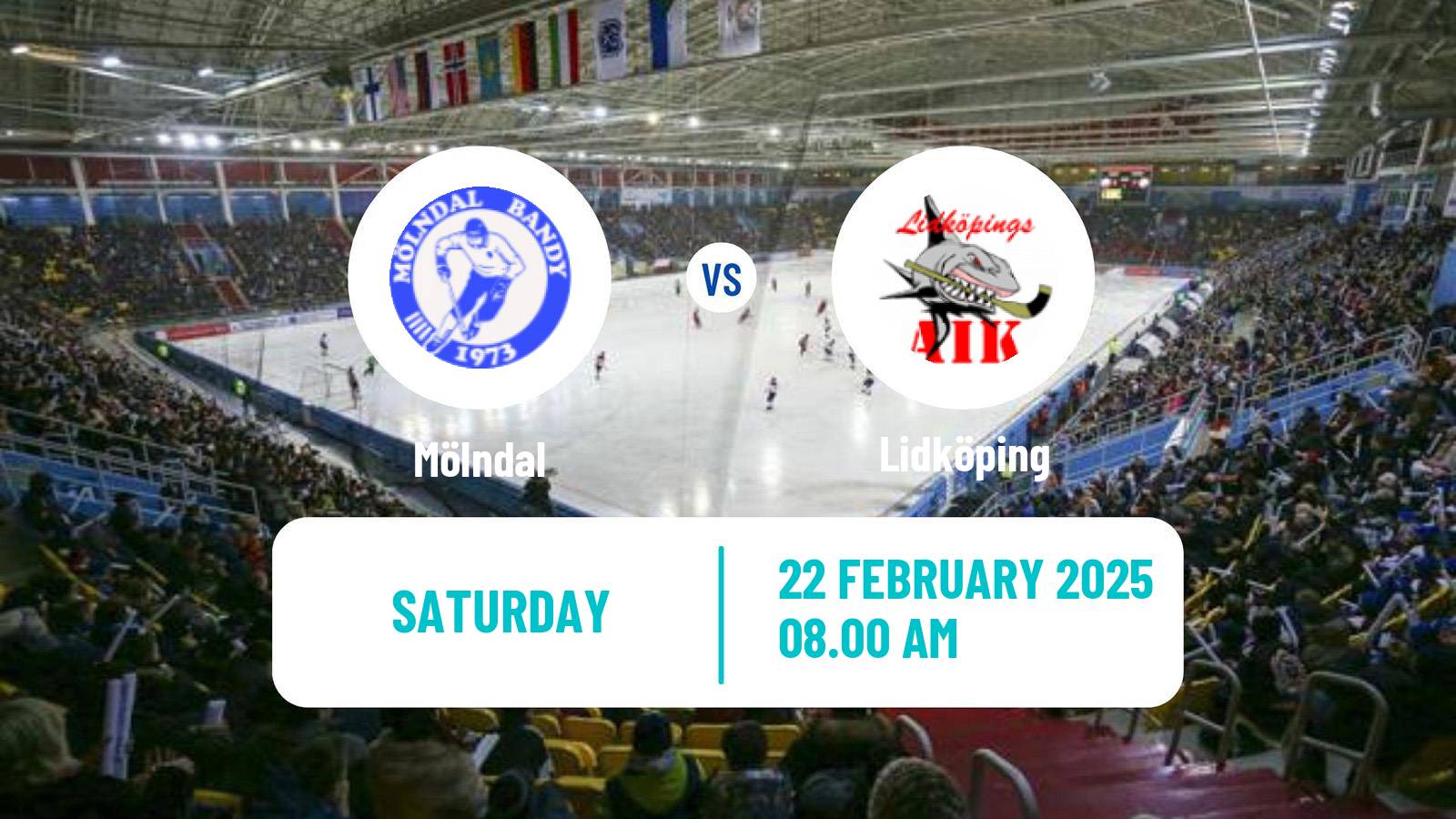 Bandy Swedish Allsvenskan Bandy Mölndal - Lidköping