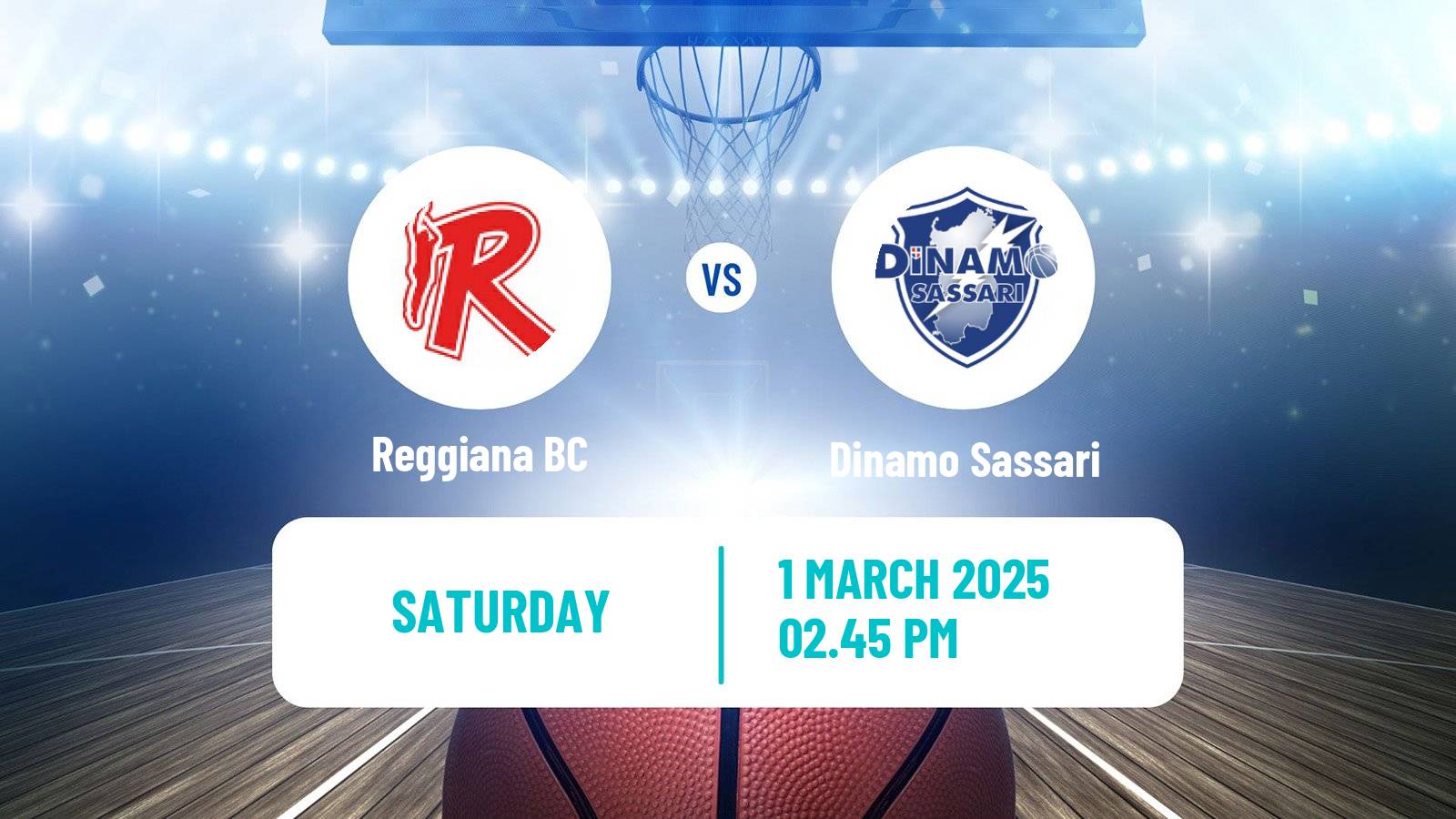 Basketball Italian Lega A Basketball Reggiana - Dinamo Sassari