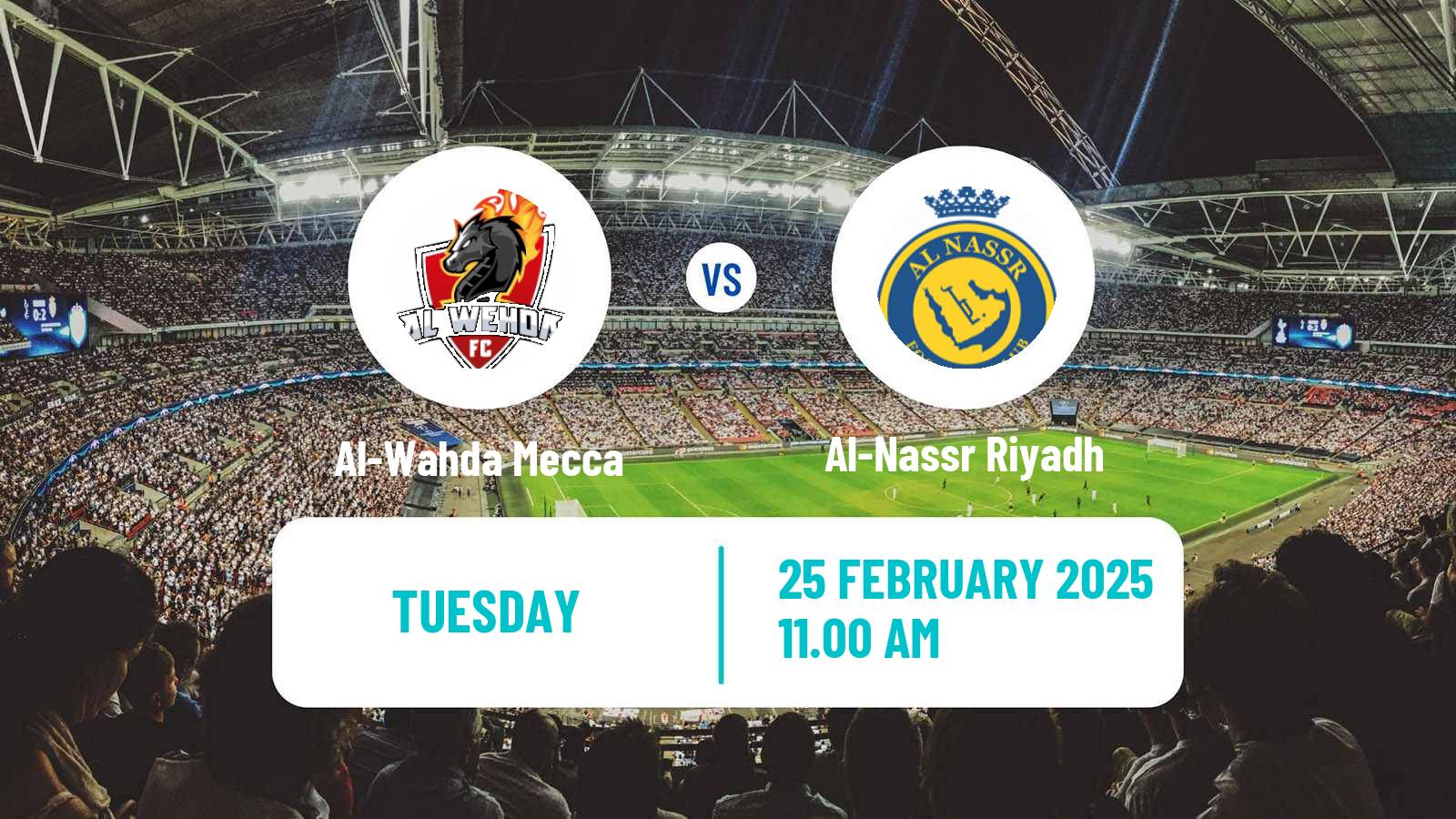 Soccer Saudi Professional League Al-Wahda Mecca - Al-Nassr Riyadh