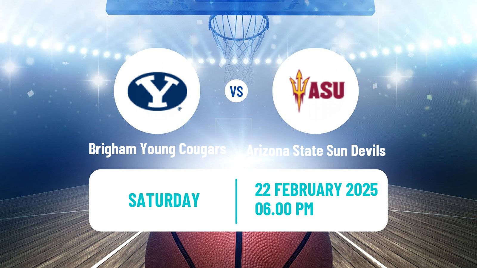 Basketball NCAA College Basketball Women Brigham Young Cougars - Arizona State Sun Devils