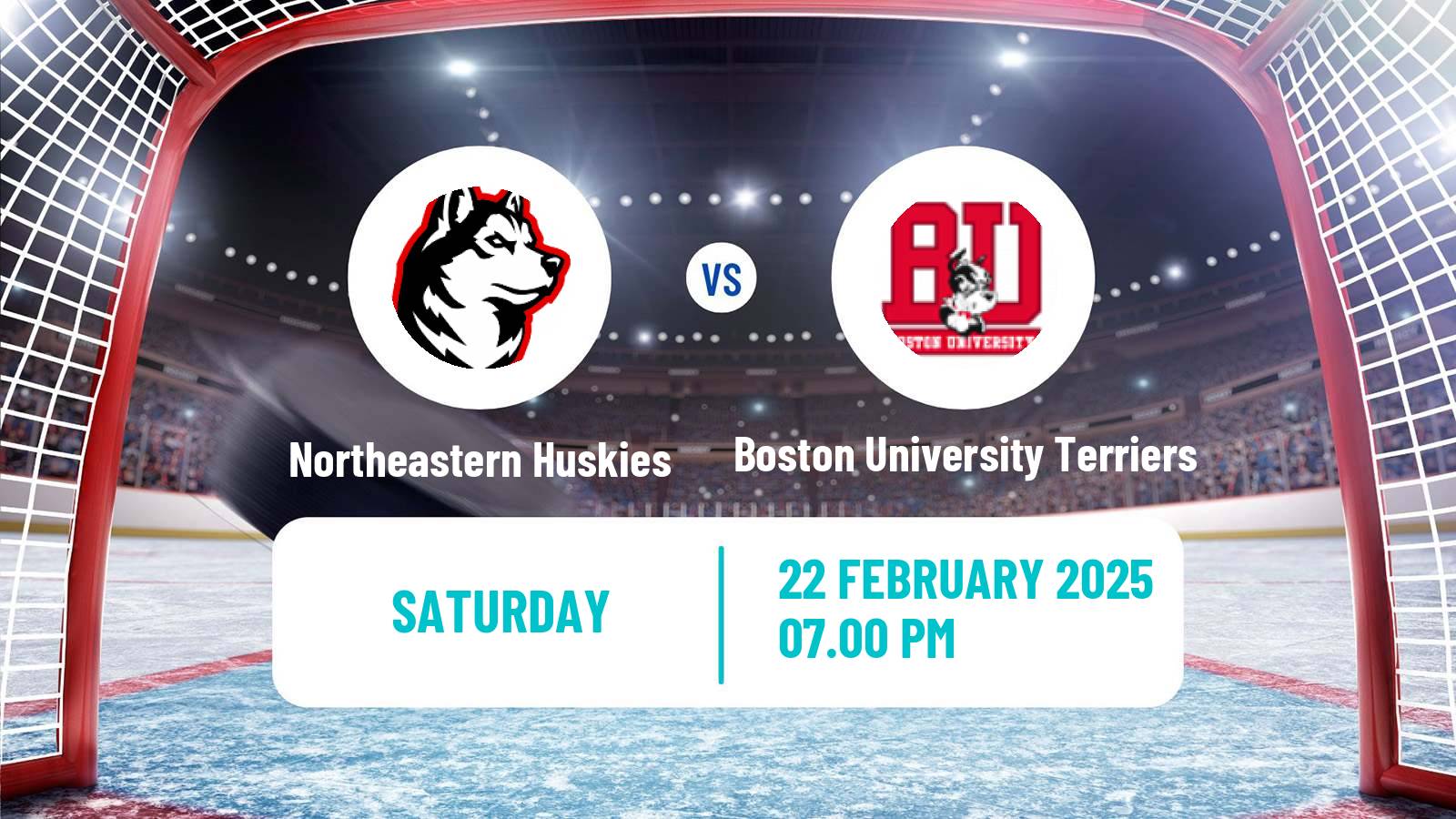 Hockey NCAA Hockey Northeastern Huskies - Boston University Terriers