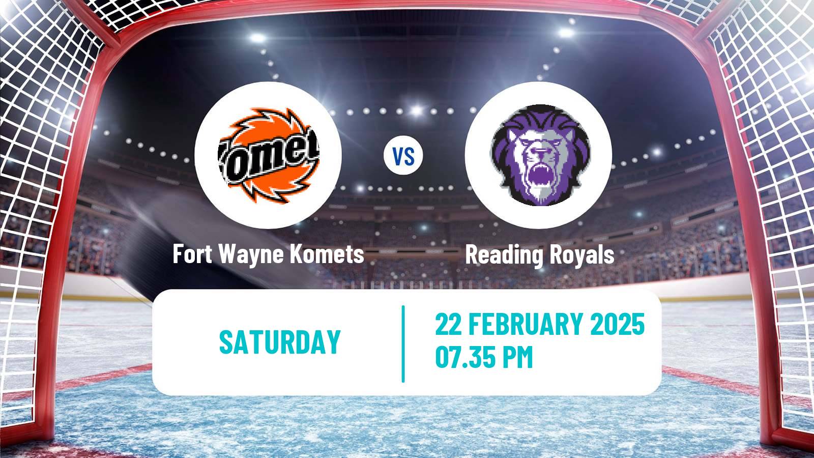 Hockey ECHL Fort Wayne Komets - Reading Royals