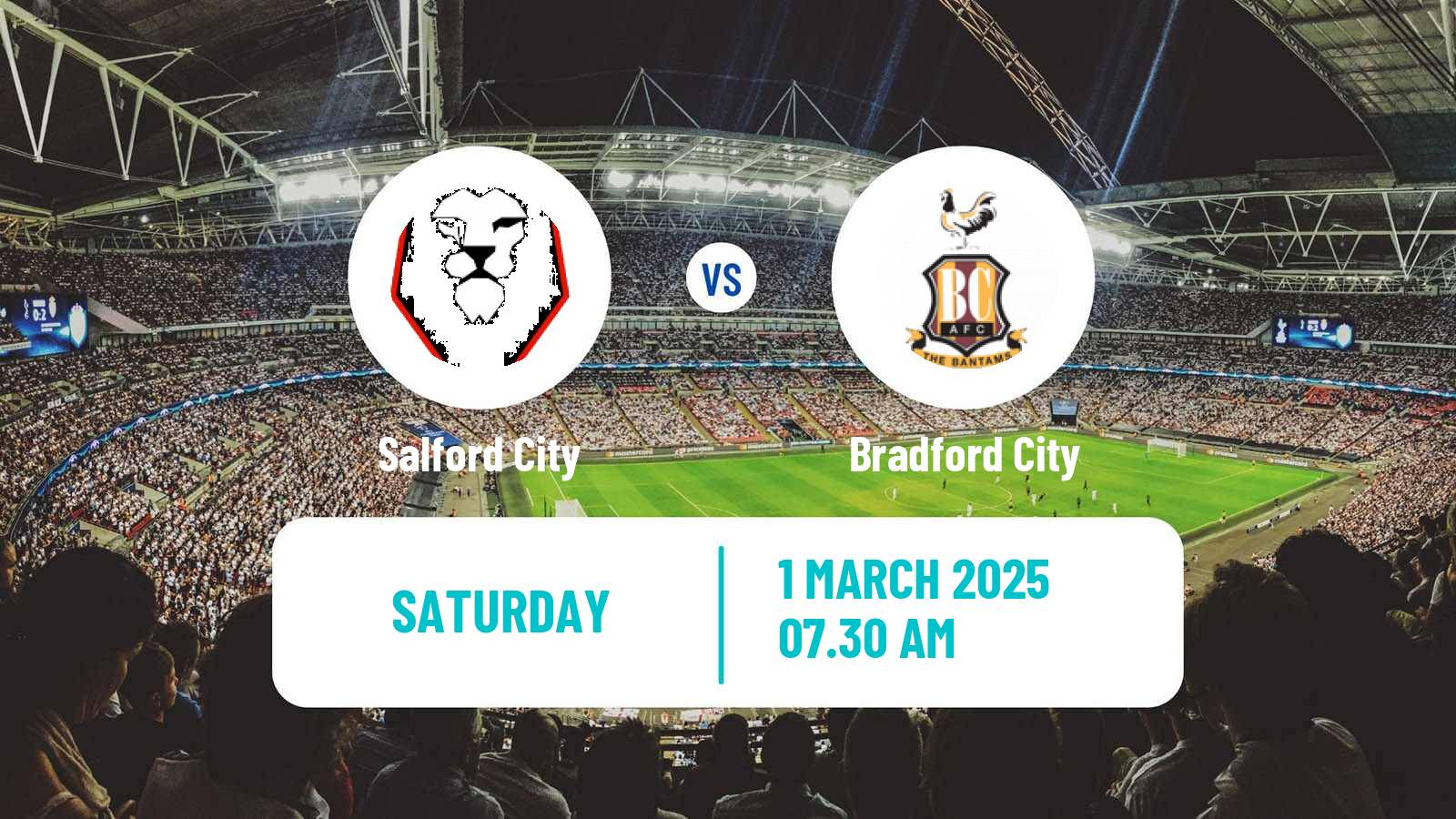 Soccer English League Two Salford City - Bradford City