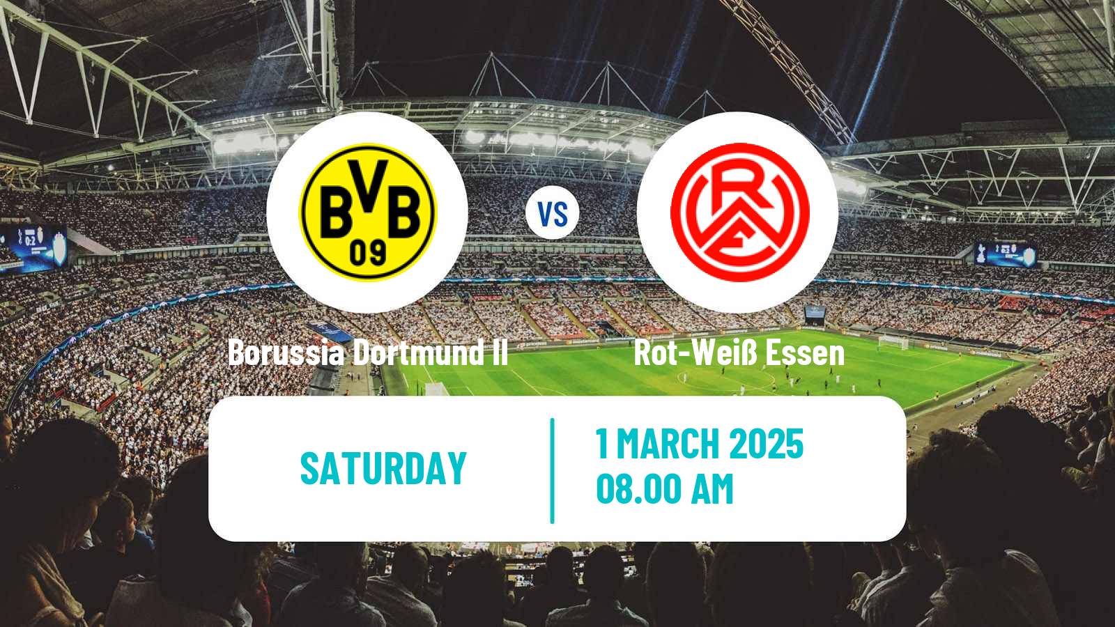 Soccer German 3 Bundesliga Borussia Dortmund II - Rot-Weiß Essen