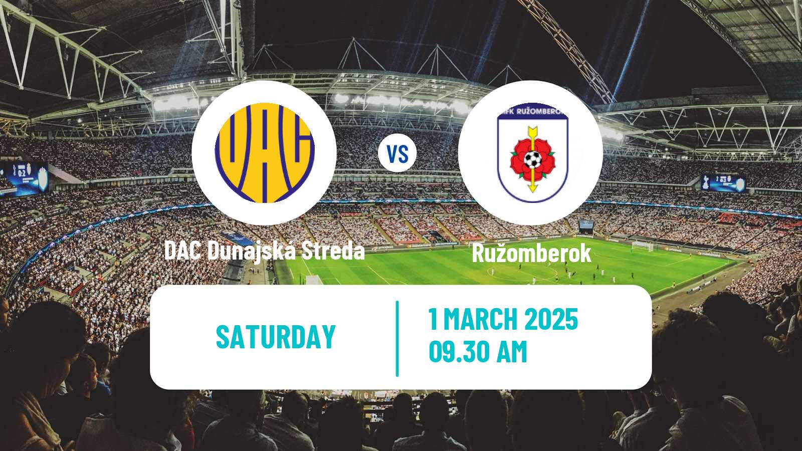 Soccer Slovak Superliga DAC Dunajská Streda - Ružomberok