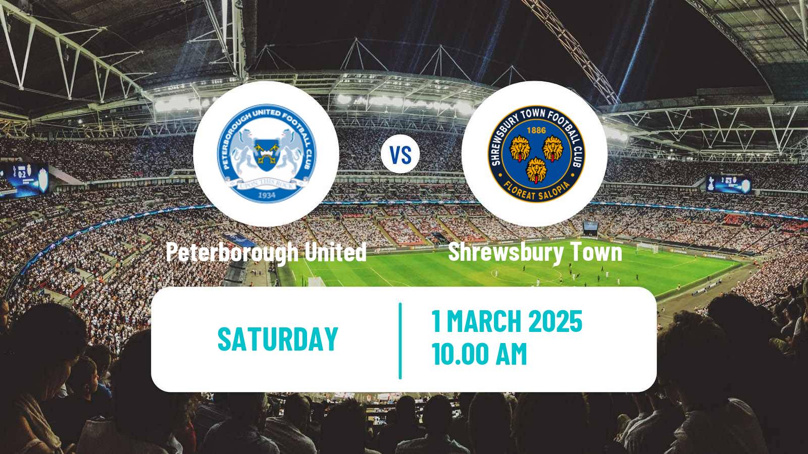 Soccer English League One Peterborough United - Shrewsbury Town