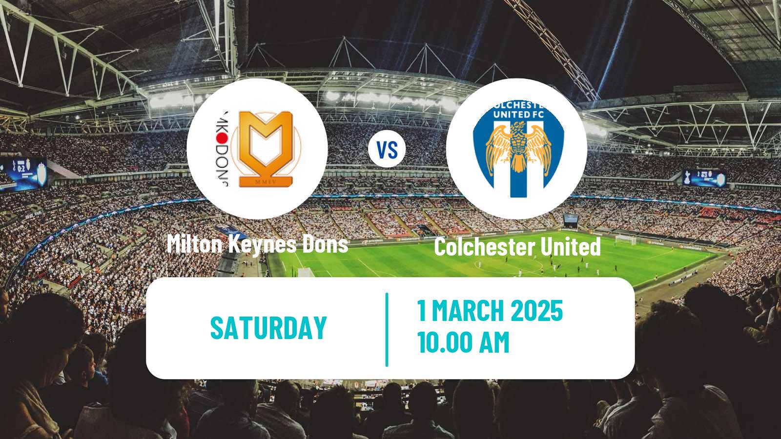 Soccer English League Two Milton Keynes Dons - Colchester United