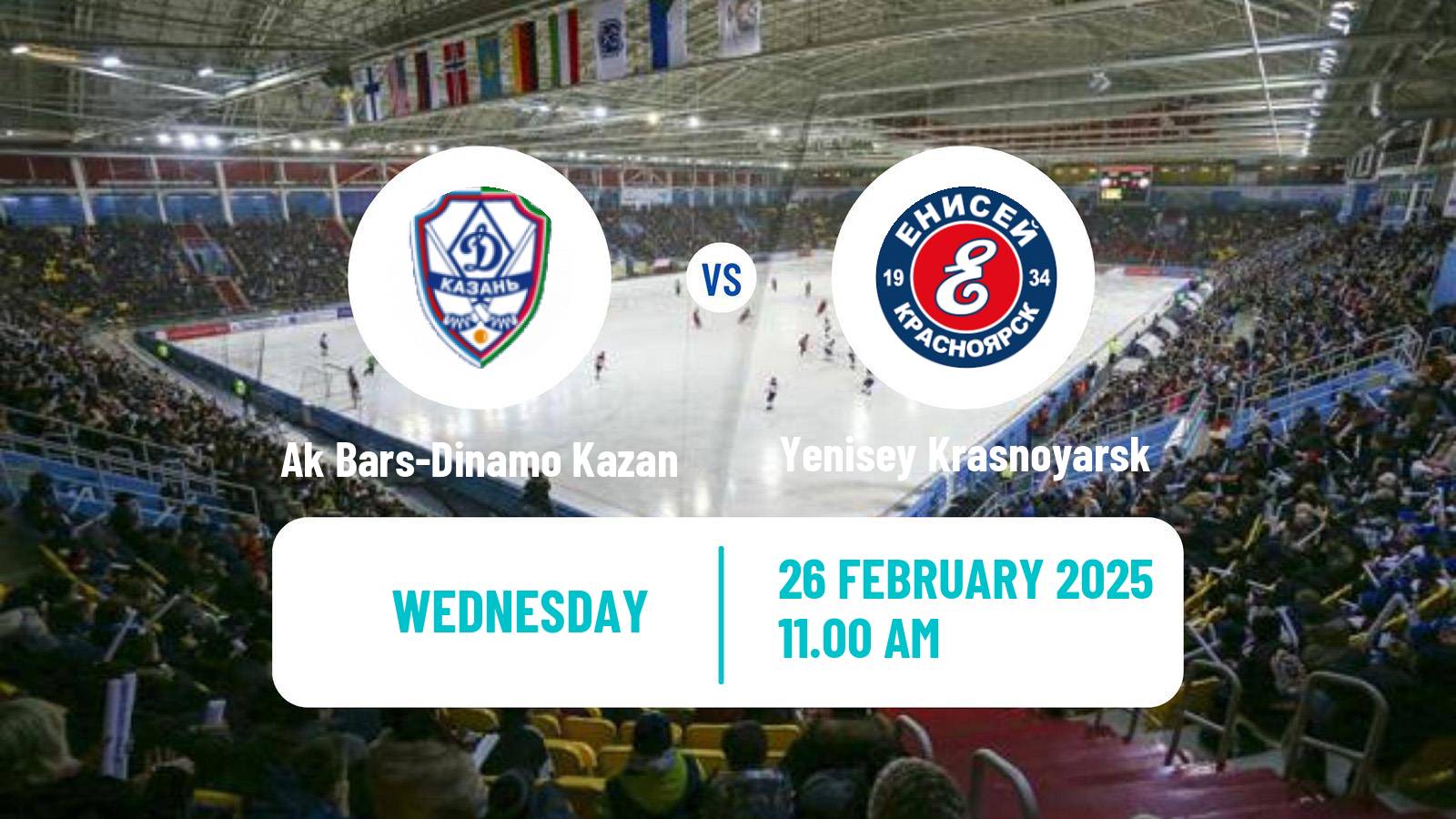 Bandy Russian Super League Bandy Ak Bars-Dinamo Kazan - Yenisey Krasnoyarsk