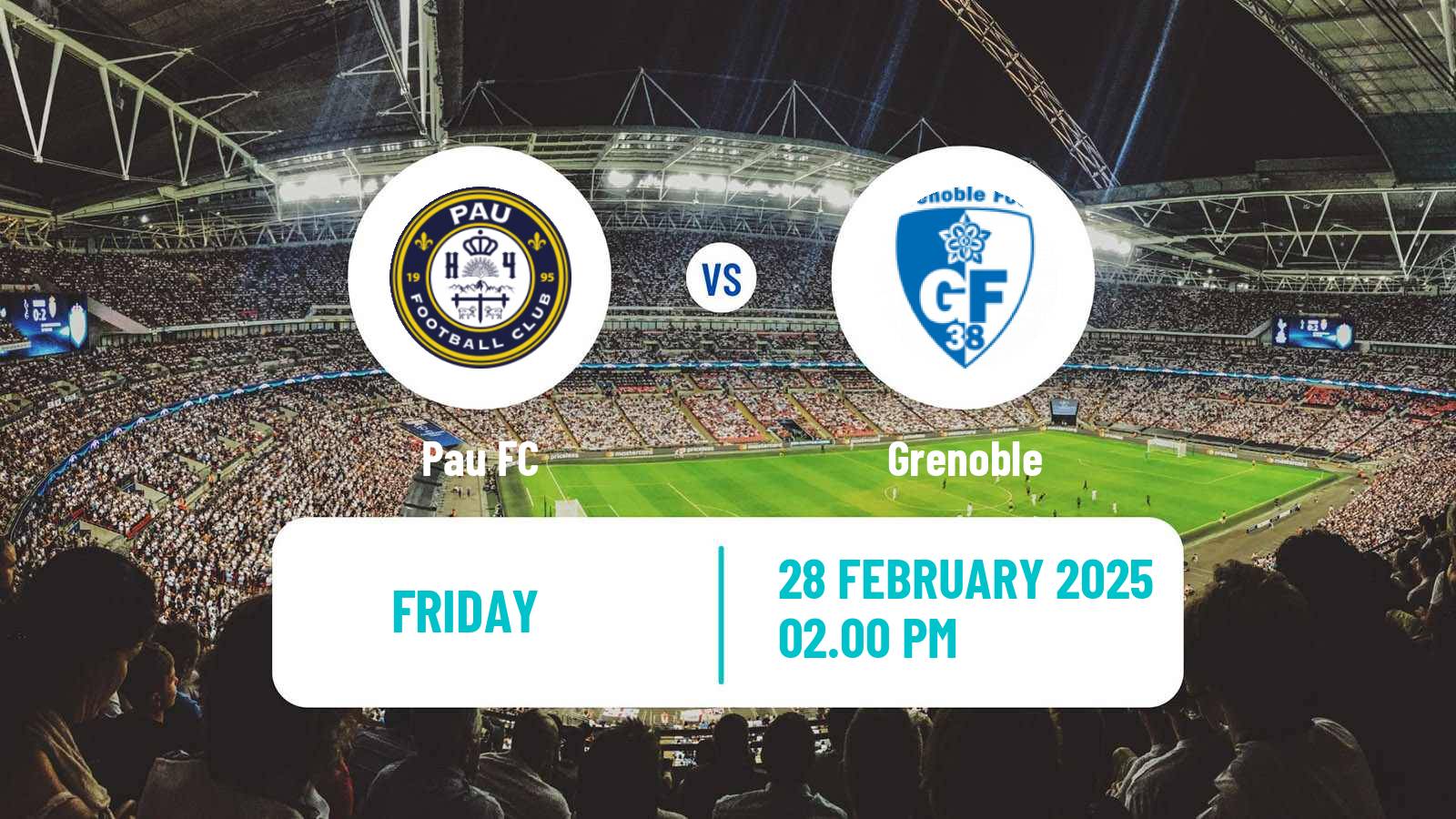 Soccer French Ligue 2 Pau - Grenoble