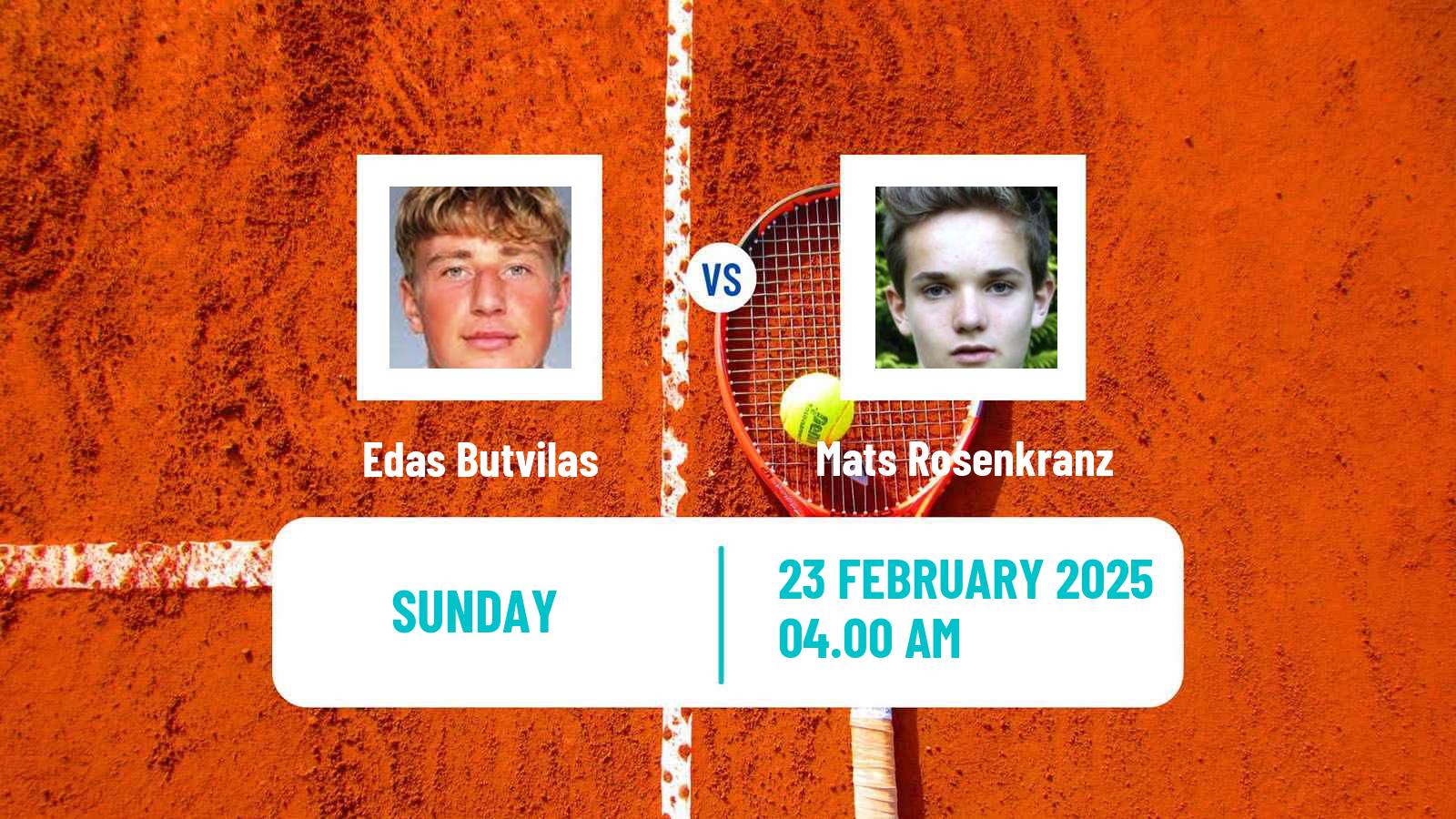 Tennis Lugano Challenger Men Edas Butvilas - Mats Rosenkranz