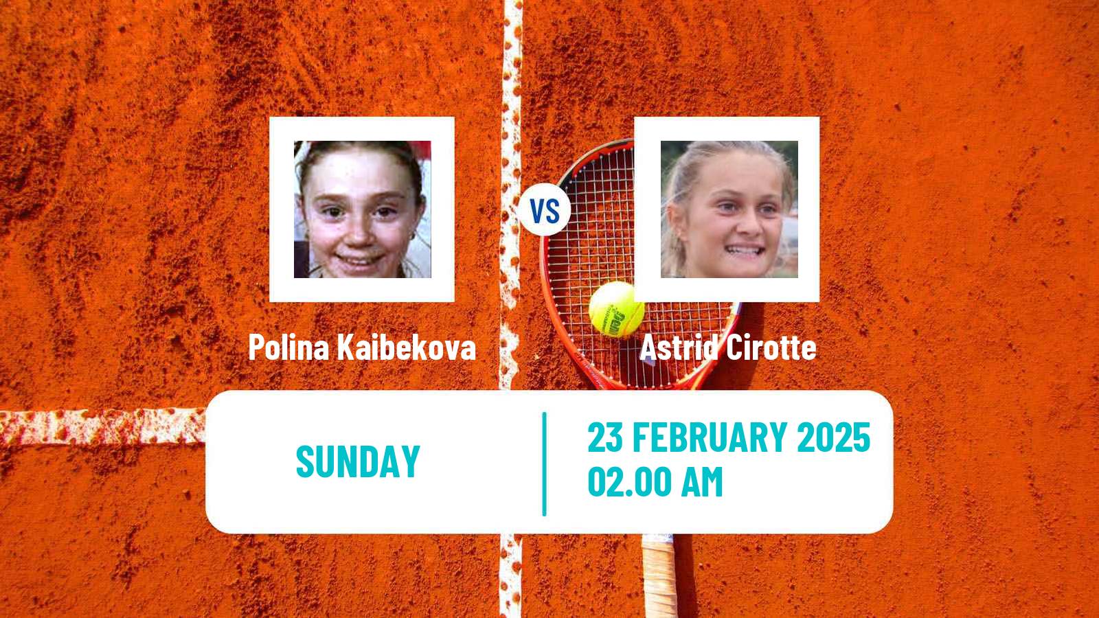 Tennis ITF W15 Pretoria Women Polina Kaibekova - Astrid Cirotte