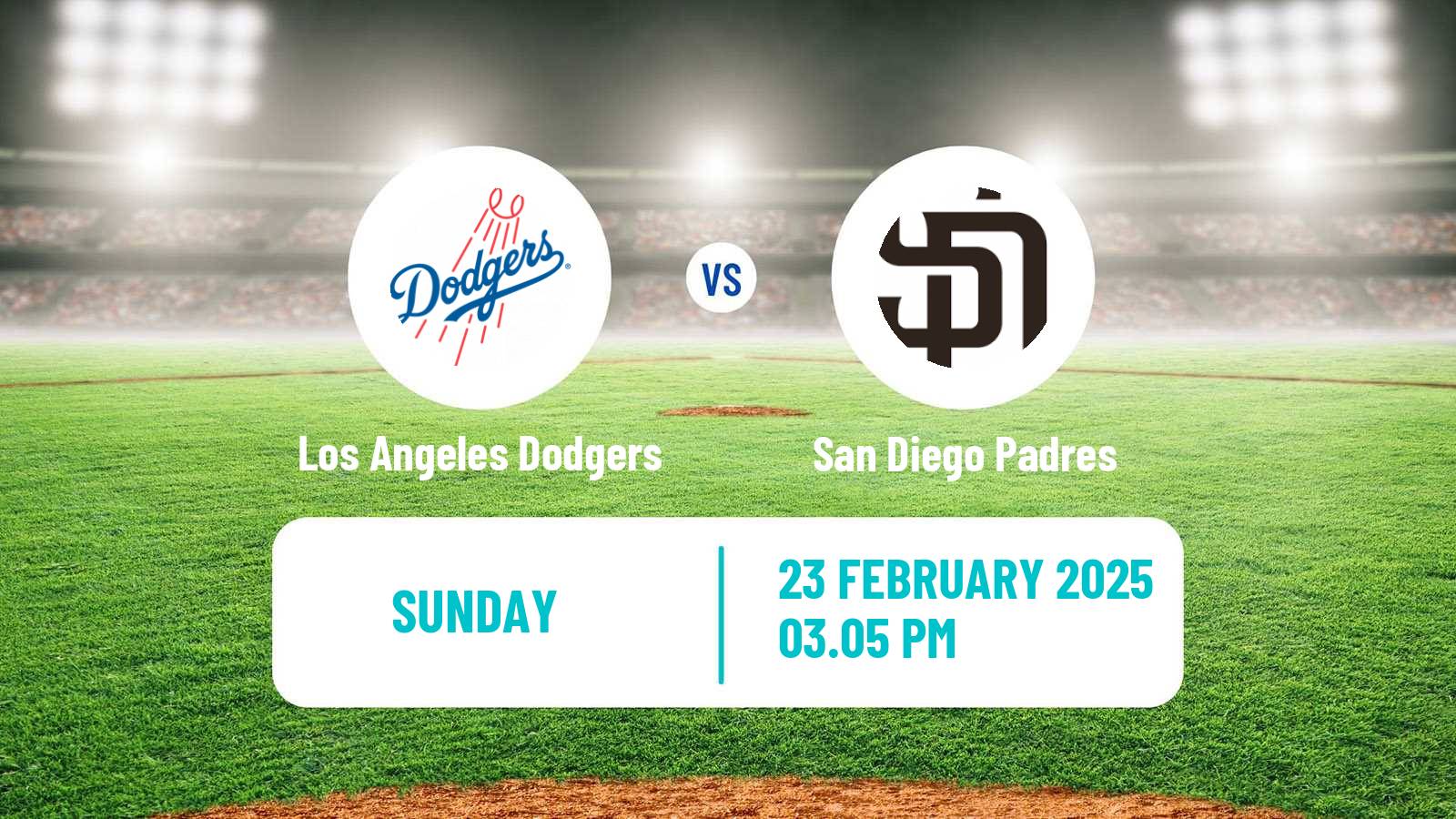 Baseball MLB Spring Training Los Angeles Dodgers - San Diego Padres