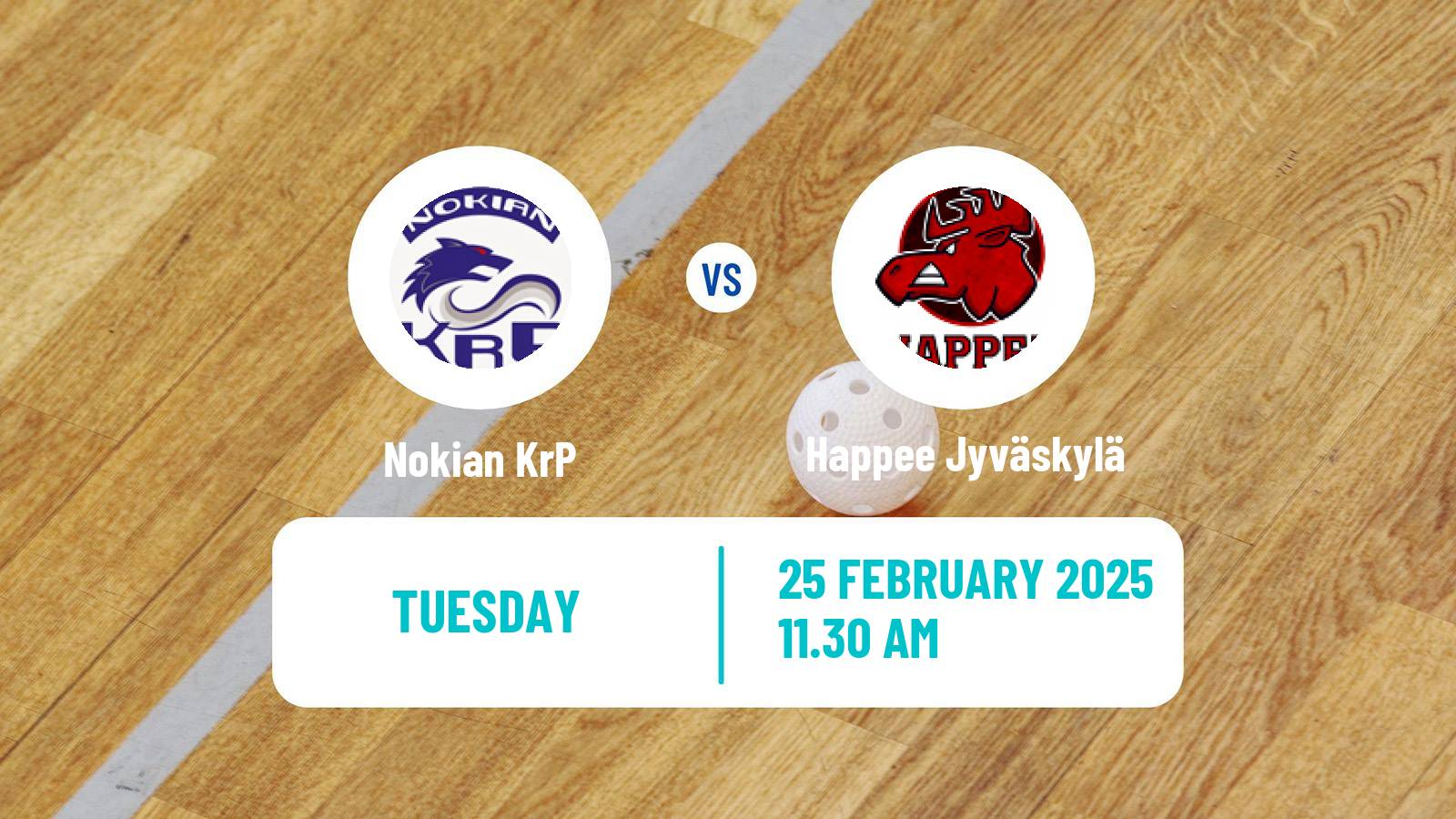 Floorball Finnish F-Liiga Nokian KrP - Happee Jyväskylä