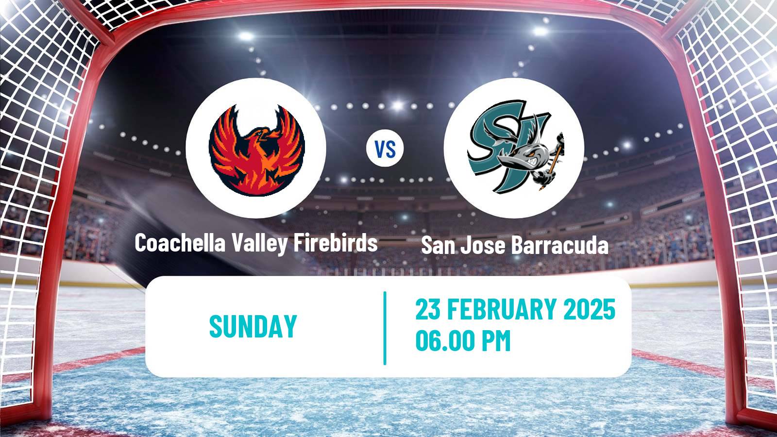 Hockey AHL Coachella Valley Firebirds - San Jose Barracuda