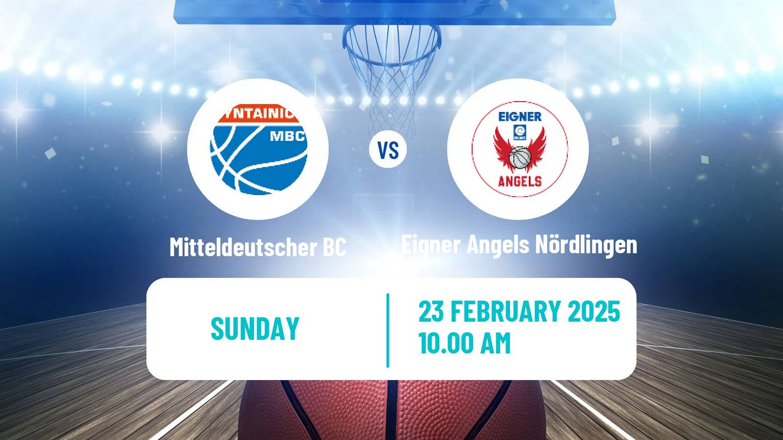 Basketball German DBBL Mitteldeutscher BC - Eigner Angels Nördlingen