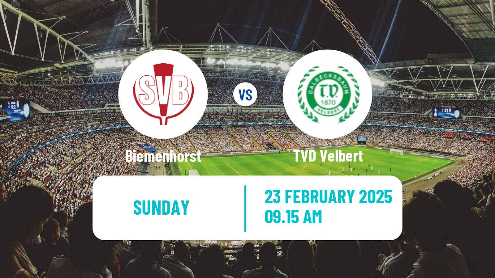 Soccer German Oberliga Niederrhein Biemenhorst - TVD Velbert