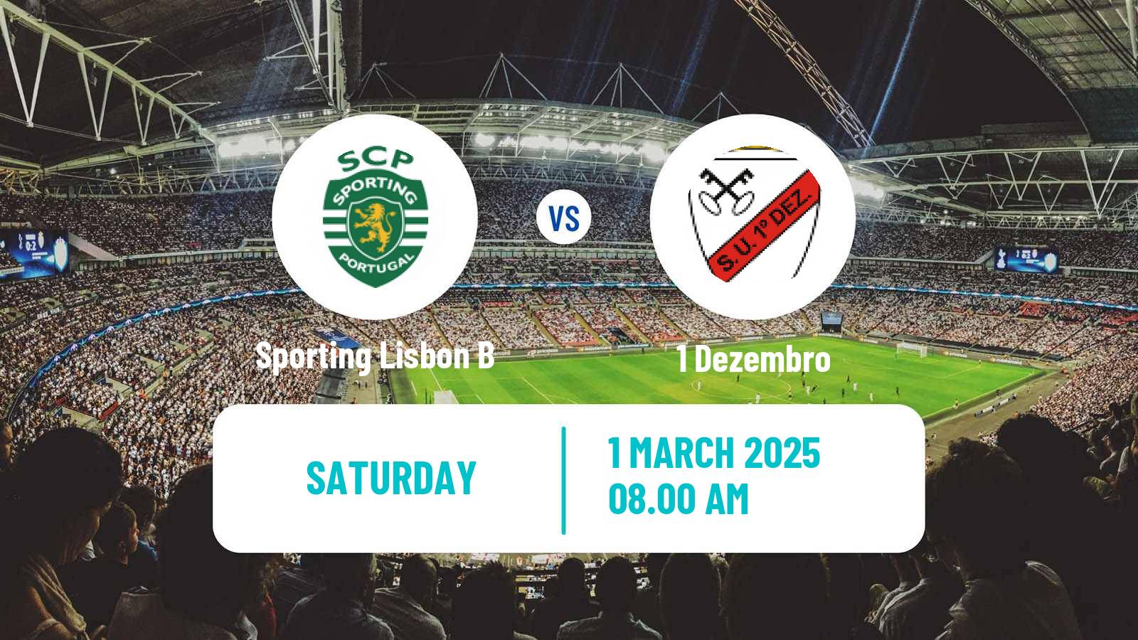 Soccer Portuguese Liga 3 Sporting Lisbon B - 1 Dezembro