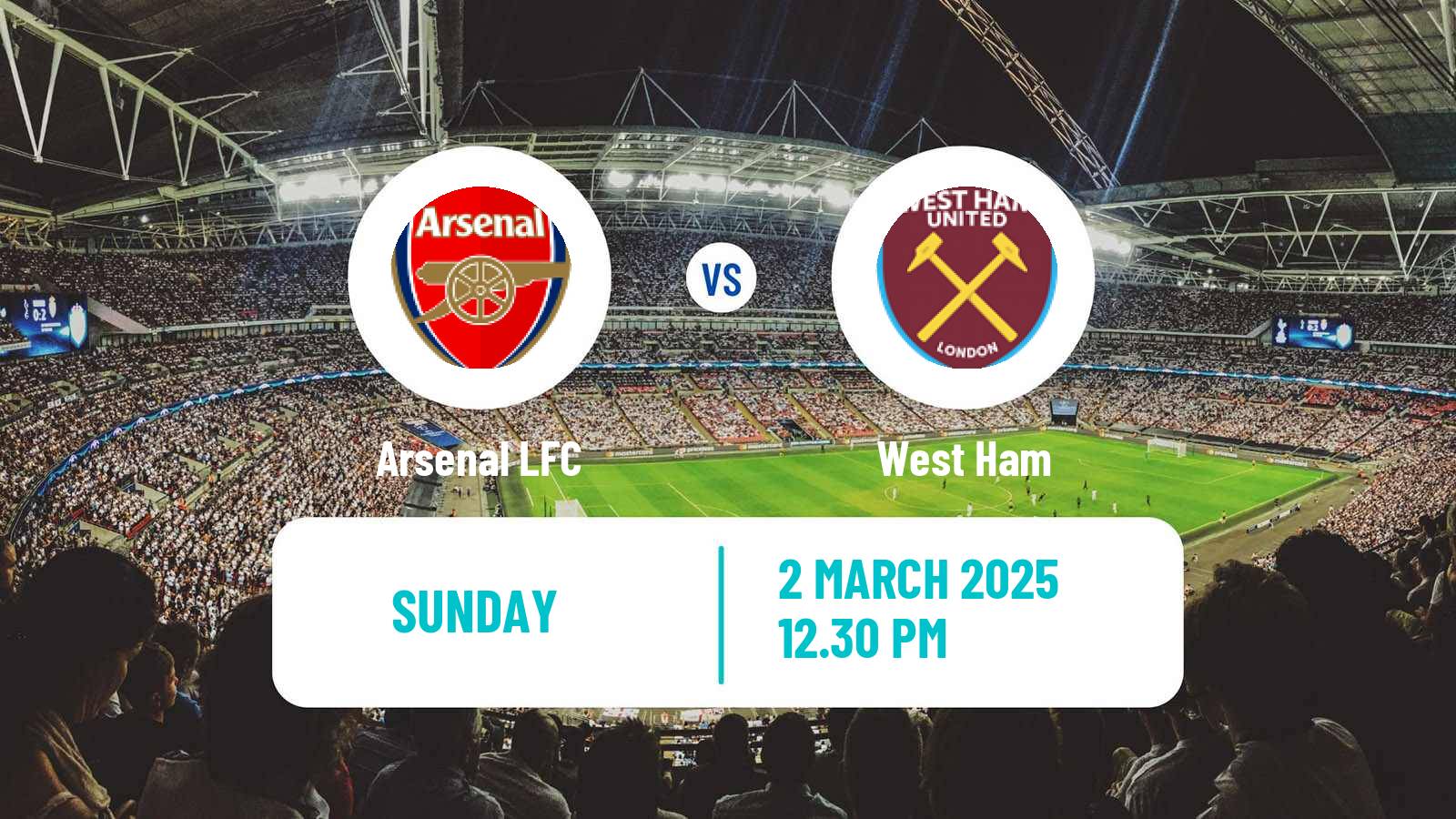 Soccer English WSL Arsenal LFC - West Ham