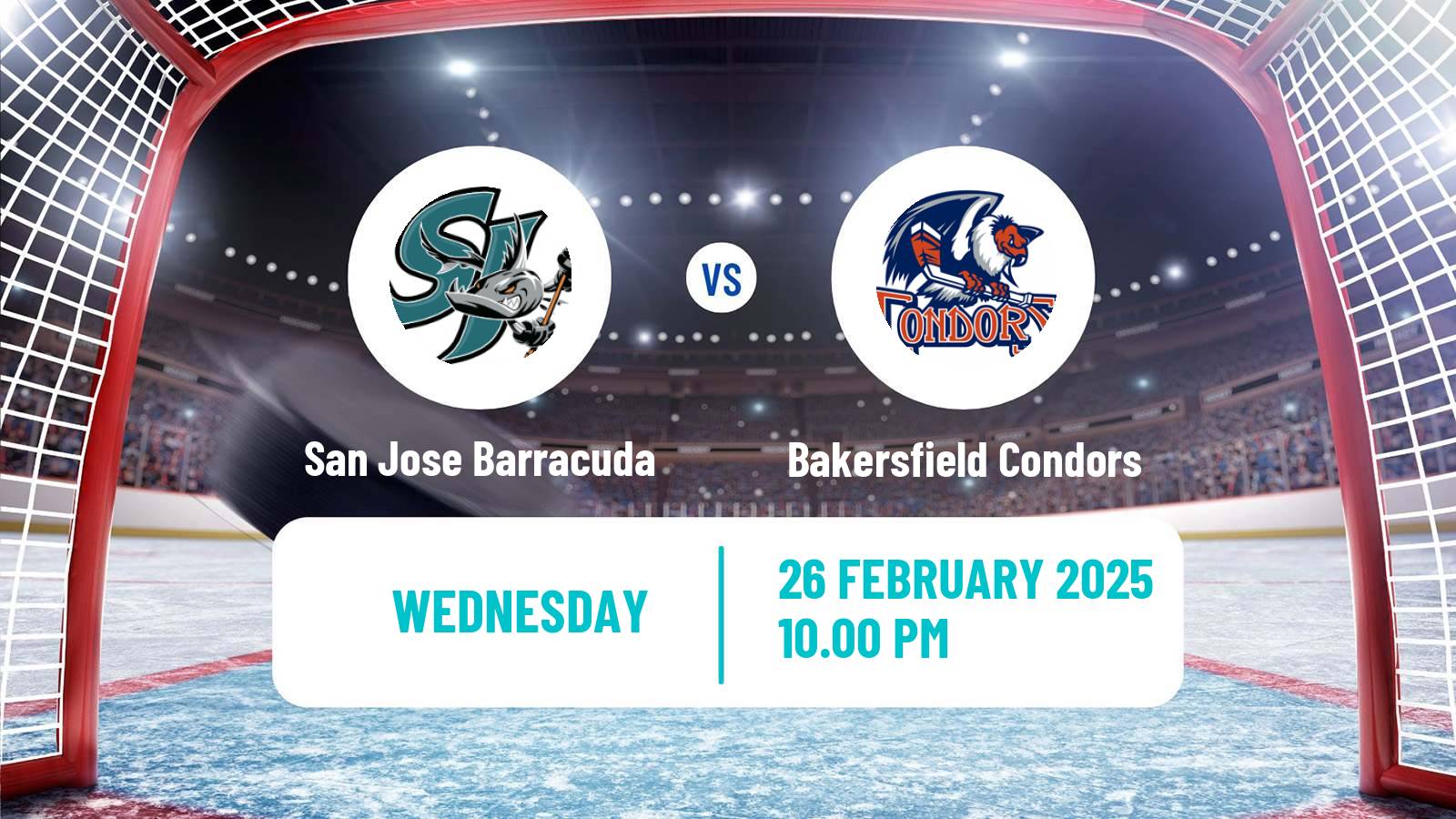 Hockey AHL San Jose Barracuda - Bakersfield Condors