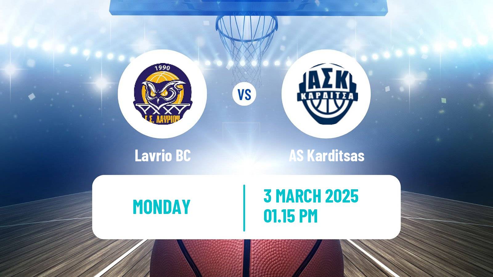 Basketball Greek Basket League A1 Lavrio - Karditsas