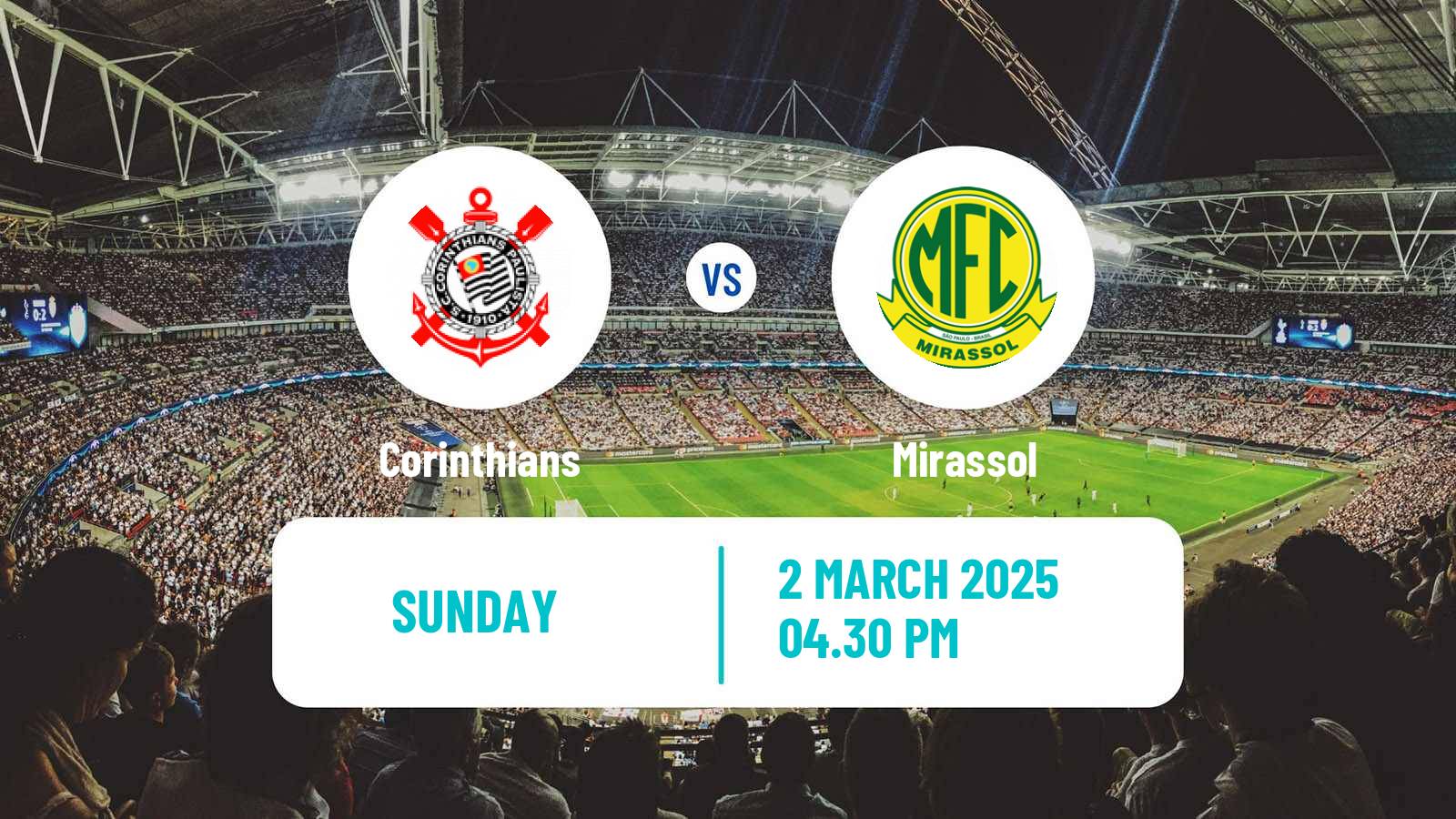 Soccer Brazilian Campeonato Paulista Corinthians - Mirassol