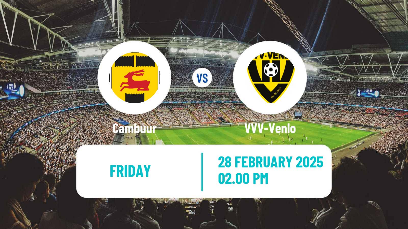 Soccer Dutch Eerste Divisie Cambuur - VVV-Venlo