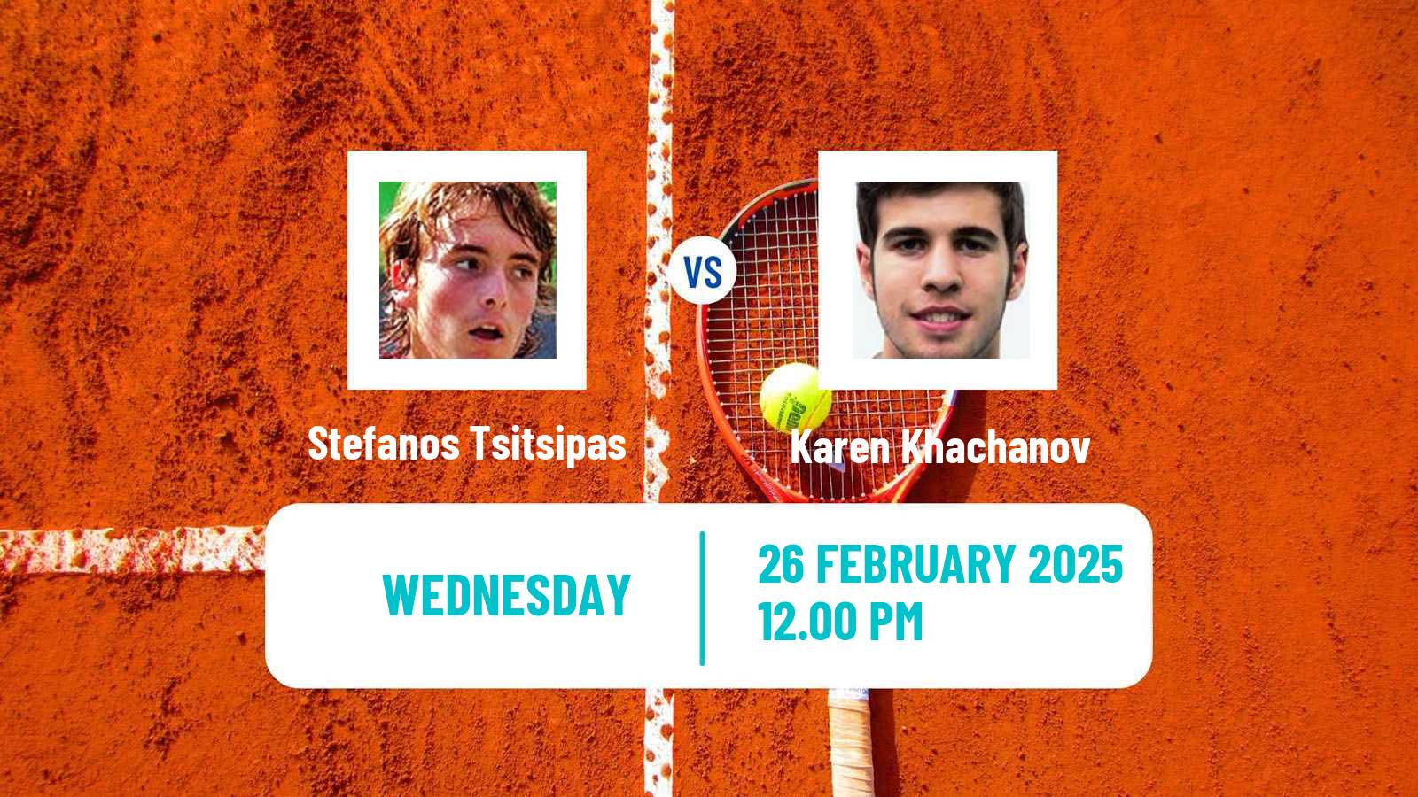 Tennis ATP Dubai Stefanos Tsitsipas - Karen Khachanov