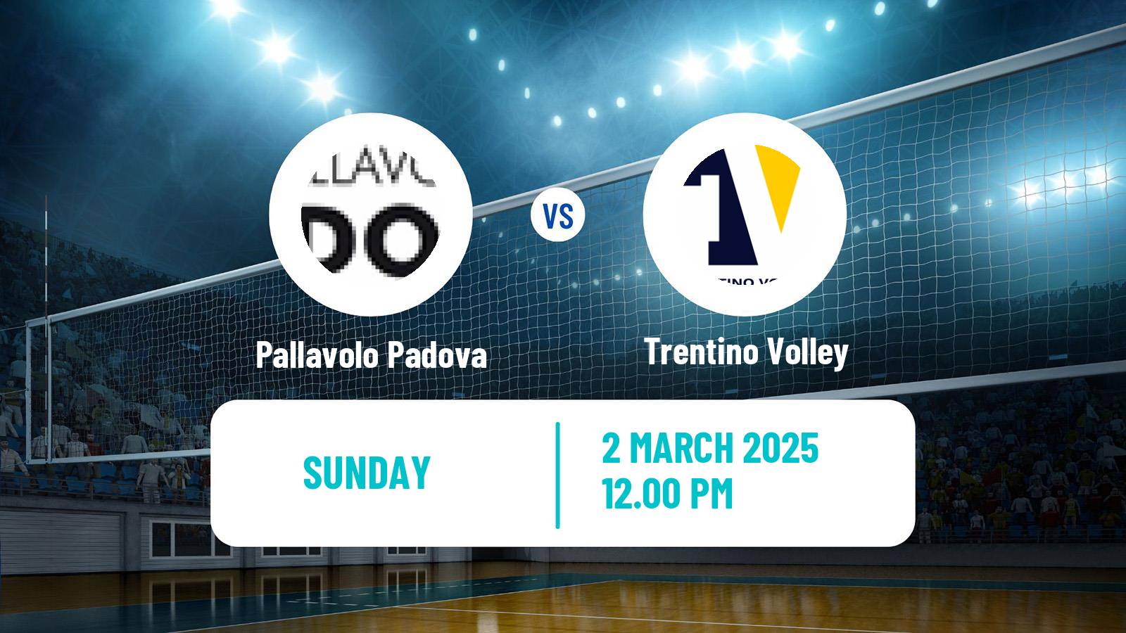 Volleyball Italian SuperLega Volleyball Pallavolo Padova - Trentino Volley