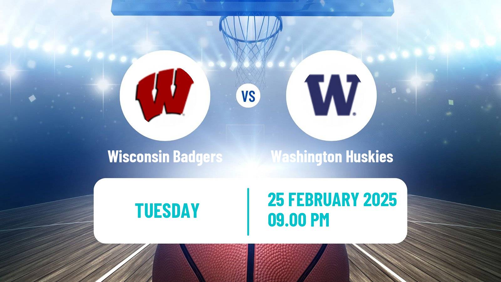 Basketball NCAA College Basketball Wisconsin Badgers - Washington Huskies