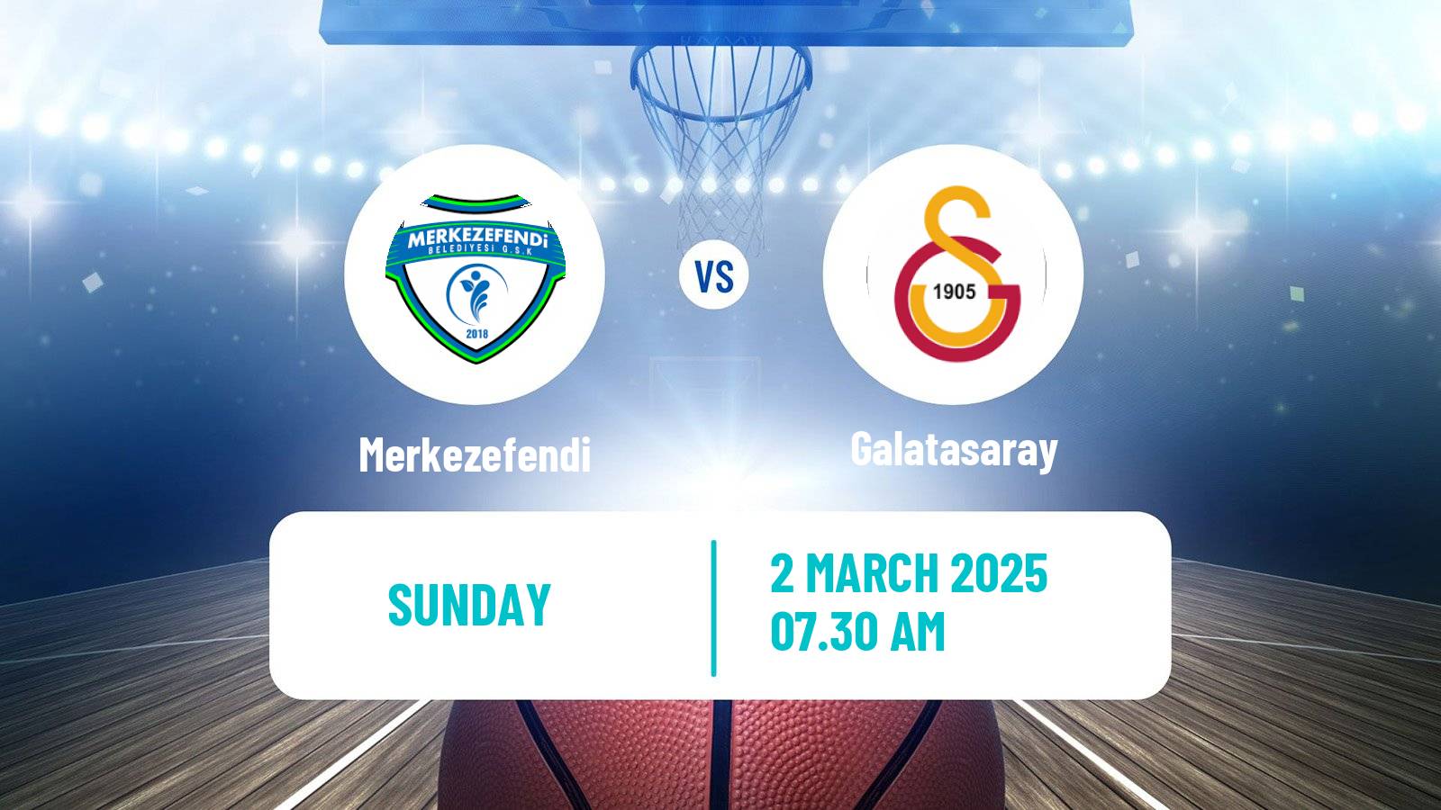 Basketball Turkish Basketball Super Ligi Merkezefendi - Galatasaray