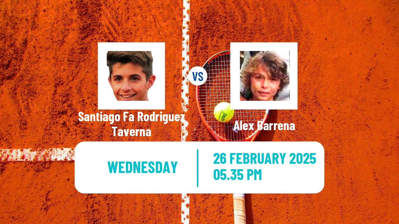 Tennis ITF M25 Yerba Buena Men Santiago Fa Rodriguez Taverna - Alex Barrena