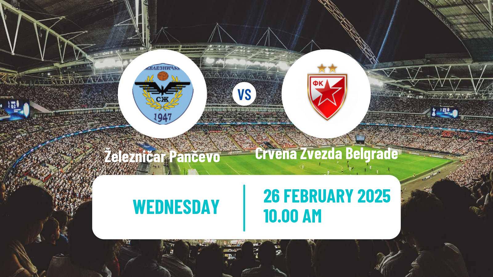 Soccer Serbian Superliga Železničar Pančevo - Crvena Zvezda Belgrade