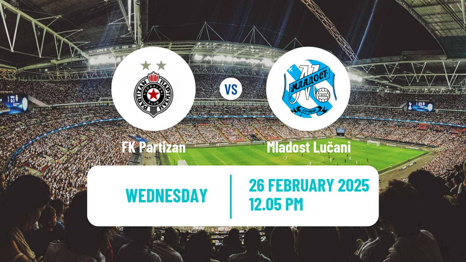 Soccer Serbian Superliga Partizan - Mladost Lučani