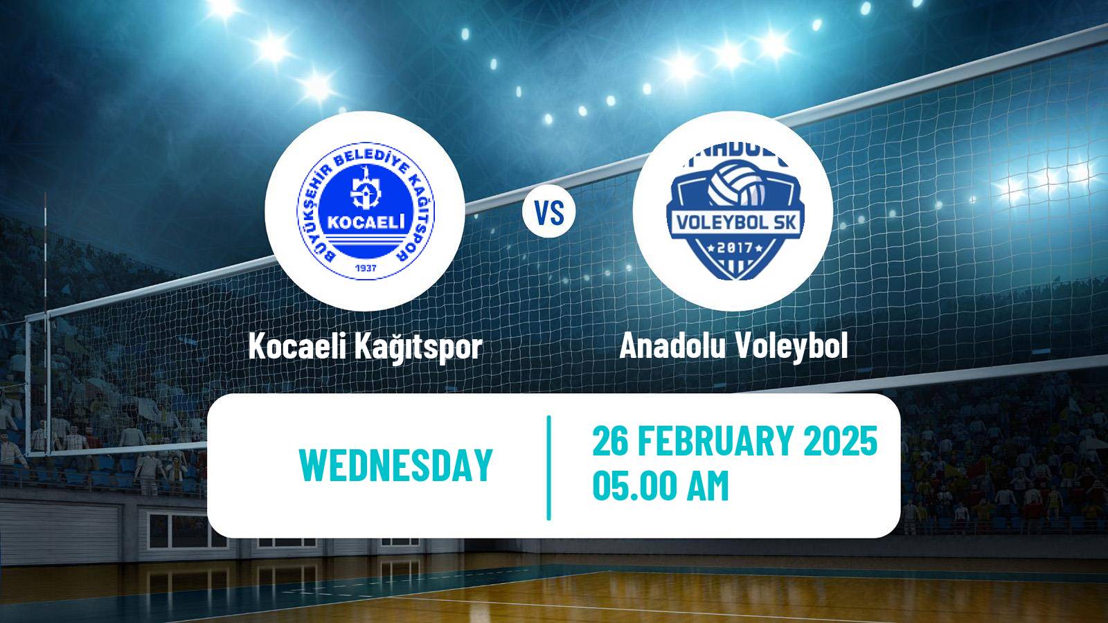 Volleyball Turkish 1 Ligi Volleyball Kocaeli Kağıtspor - Anadolu Voleybol