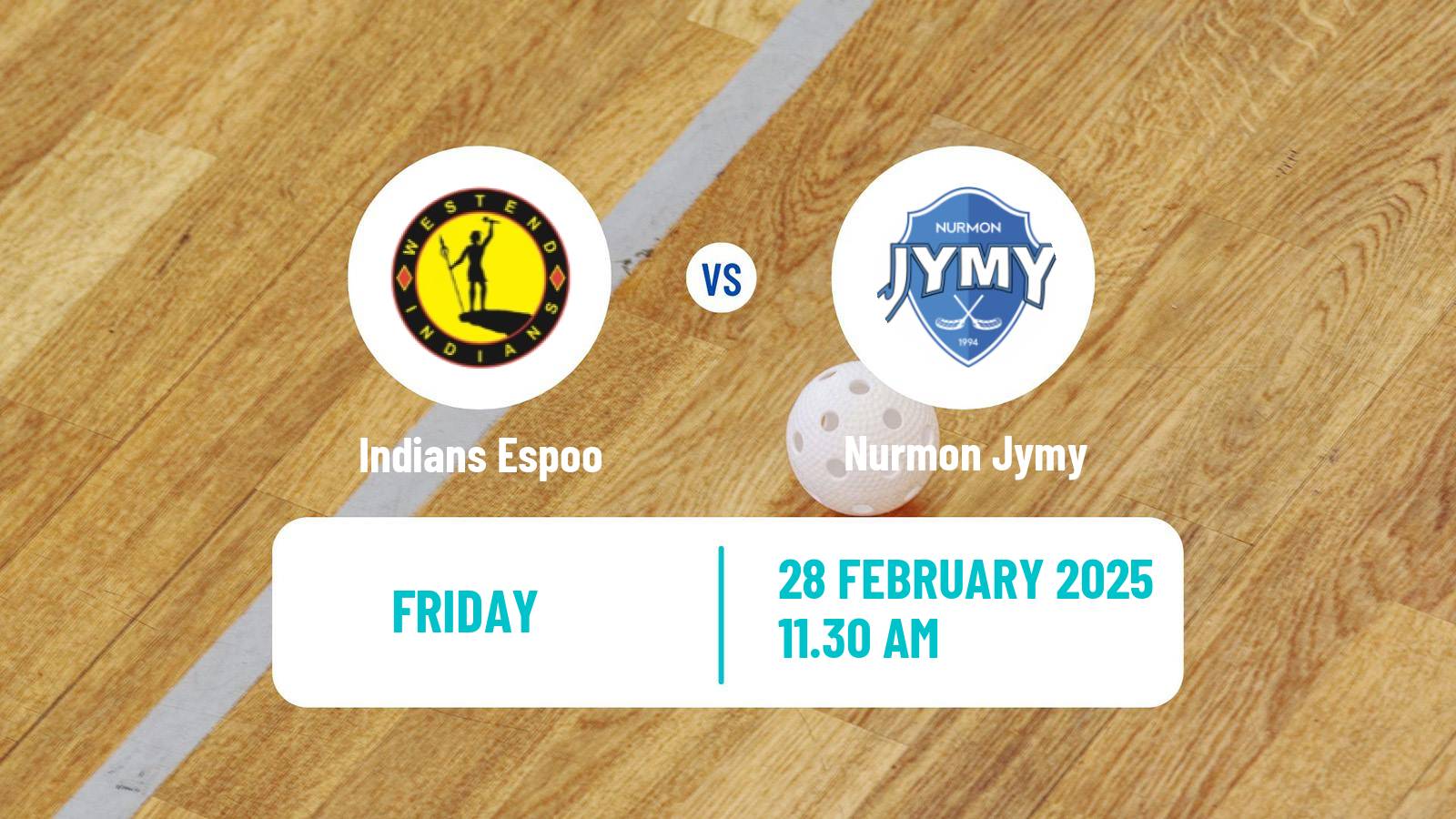 Floorball Finnish F-Liiga Indians Espoo - Nurmon Jymy