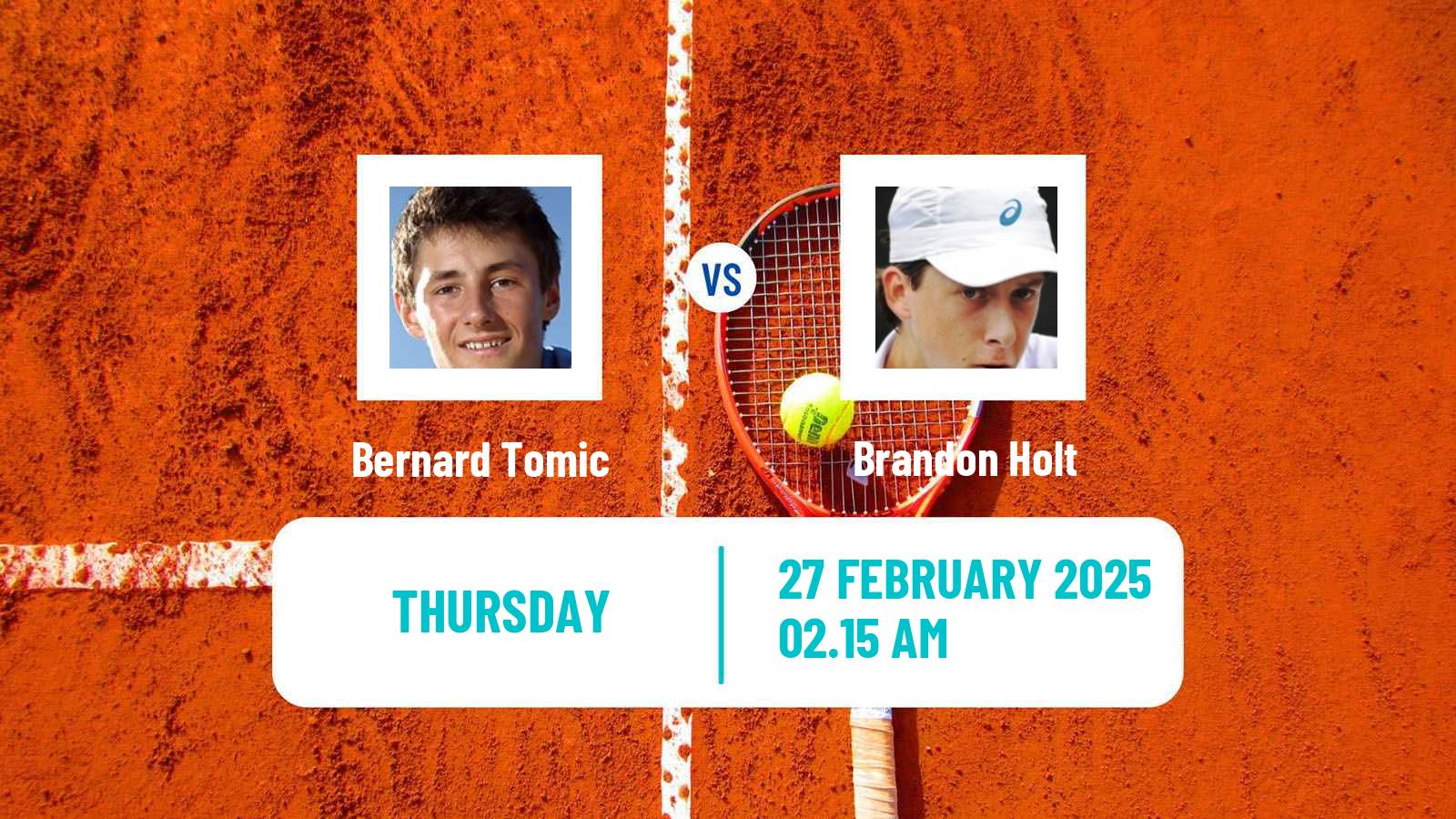 Tennis Bengaluru Challenger Men Bernard Tomic - Brandon Holt