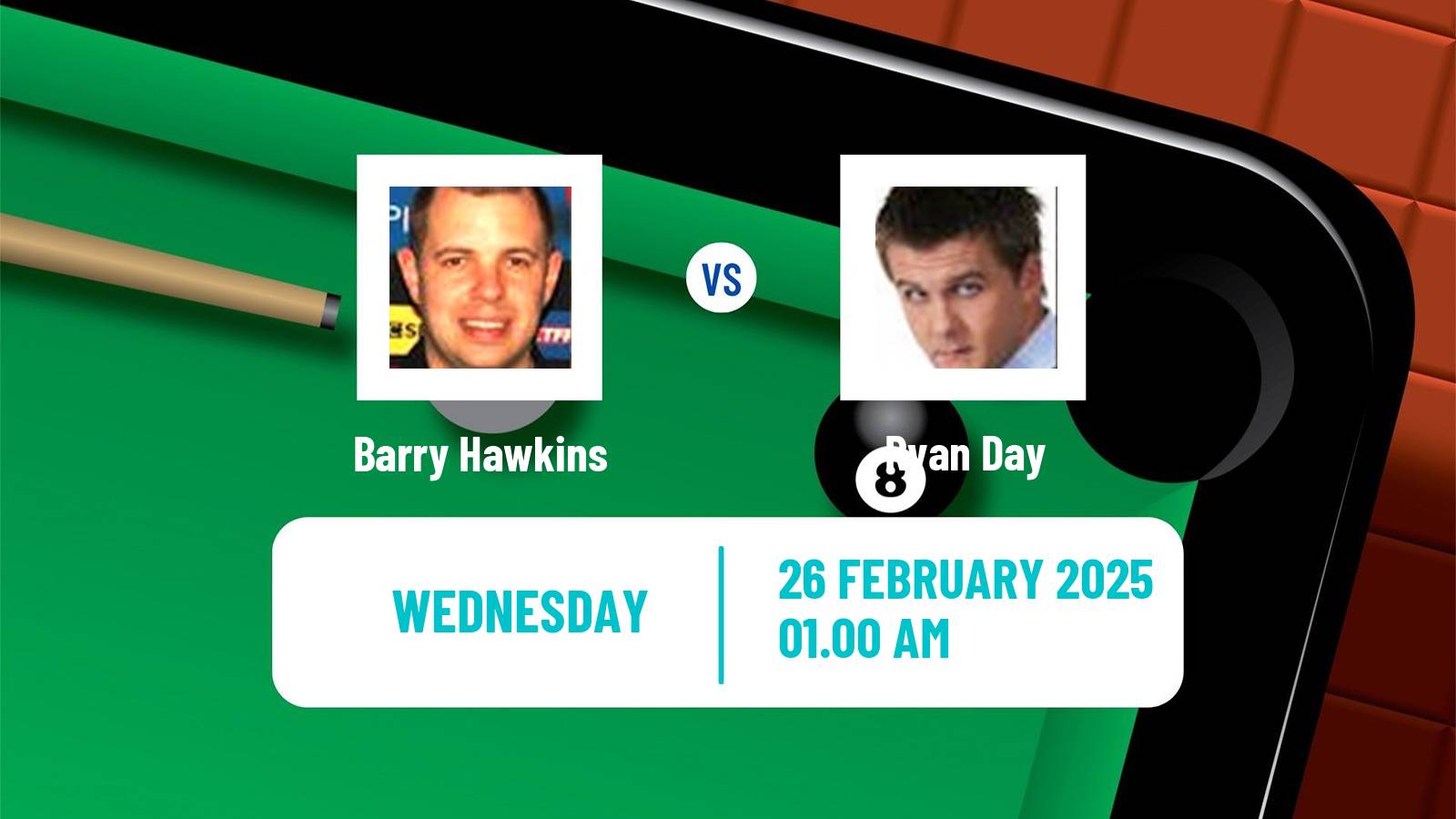 Snooker World Open Barry Hawkins - Ryan Day