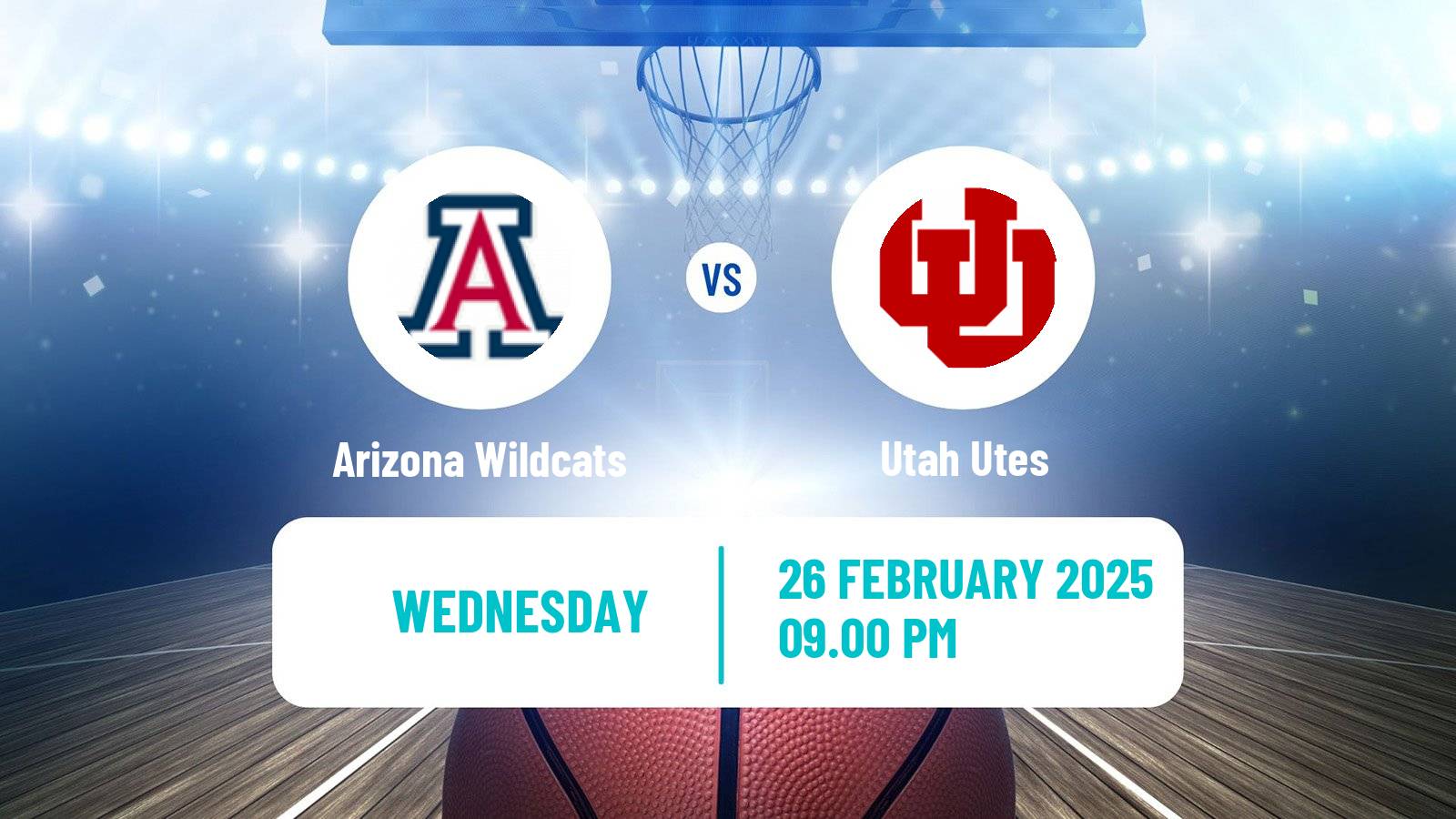 Basketball NCAA College Basketball Arizona Wildcats - Utah Utes