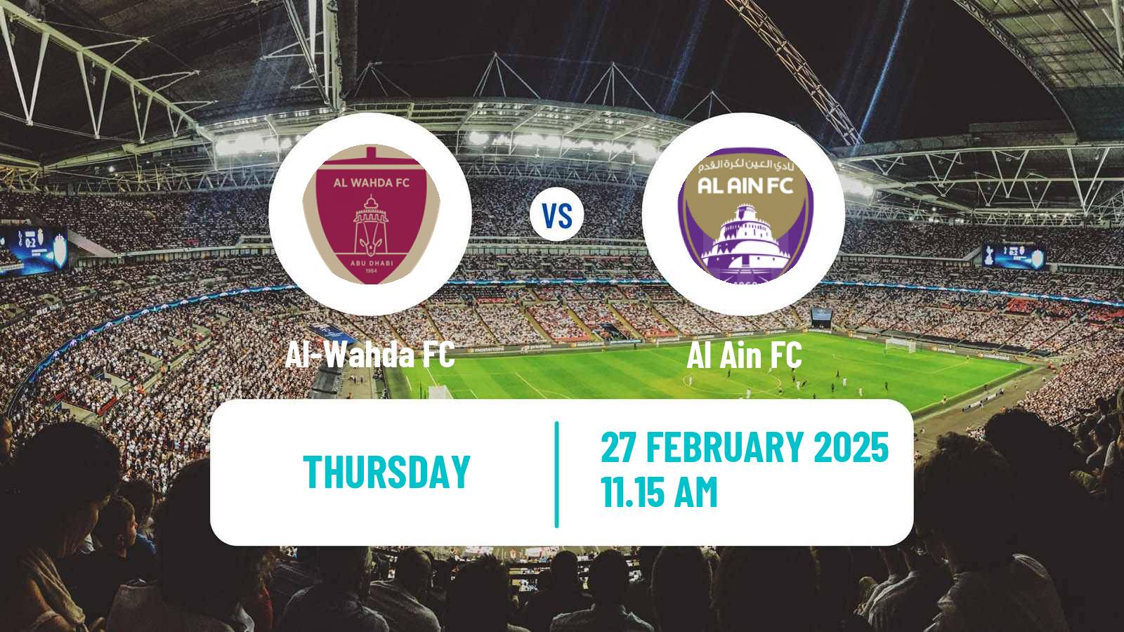 Soccer UAE Football League Al-Wahda - Al Ain