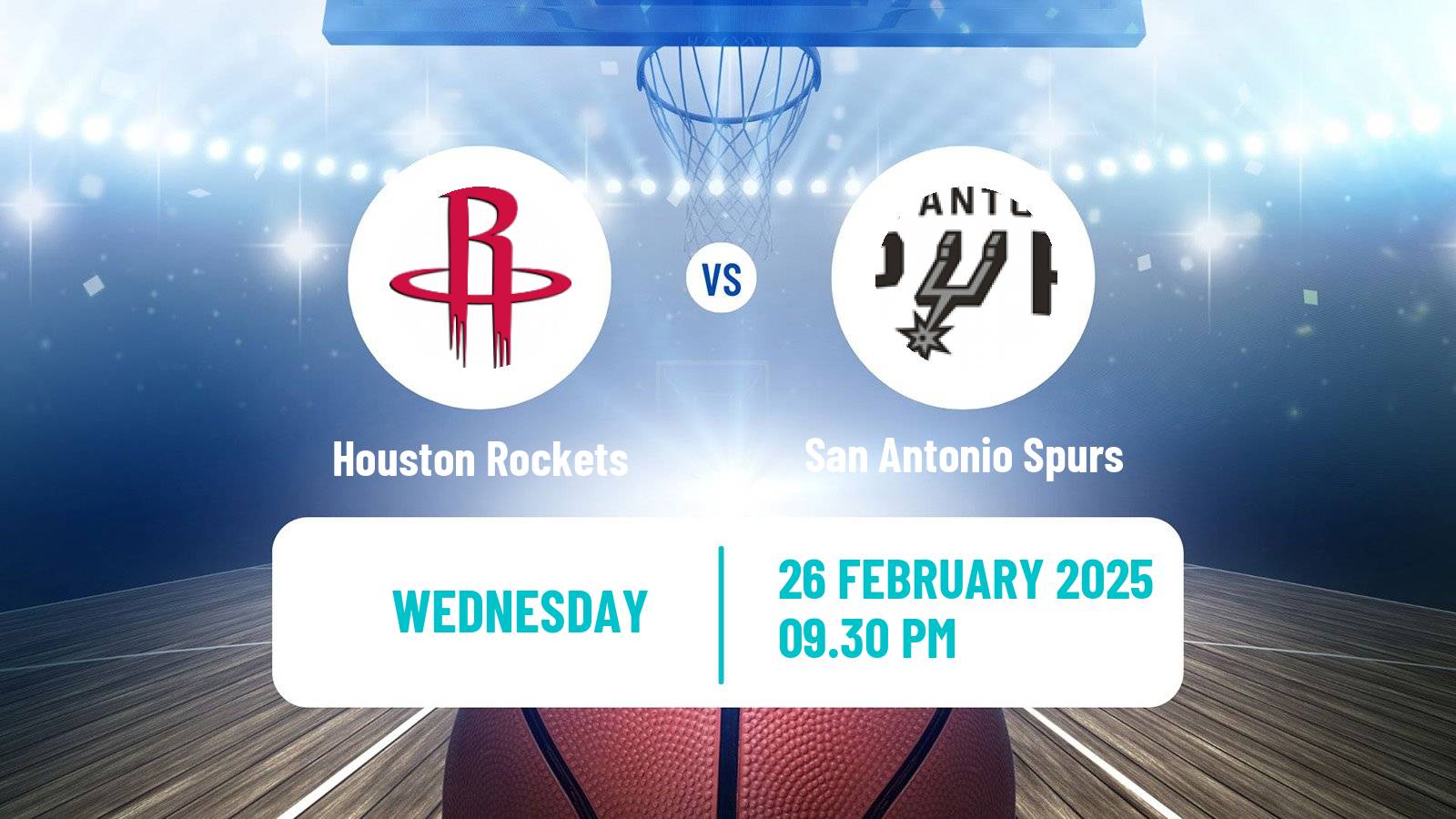 Basketball NBA Houston Rockets - San Antonio Spurs