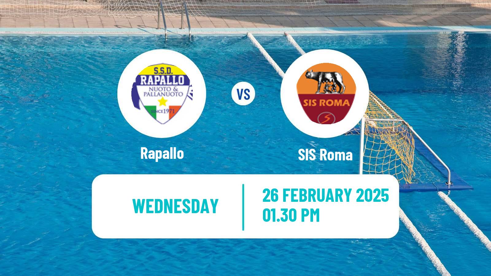 Water polo Italian A1 Water Polo Women Rapallo - SIS Roma