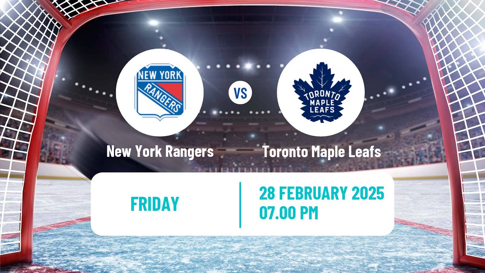 Hockey NHL New York Rangers - Toronto Maple Leafs